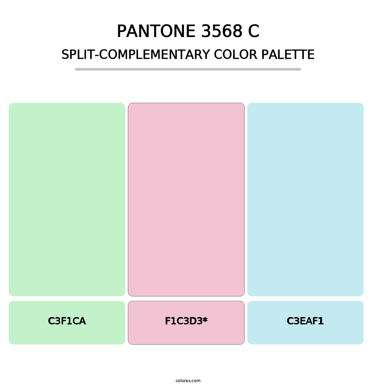 PANTONE 3568 C - Split-Complementary Color Palette