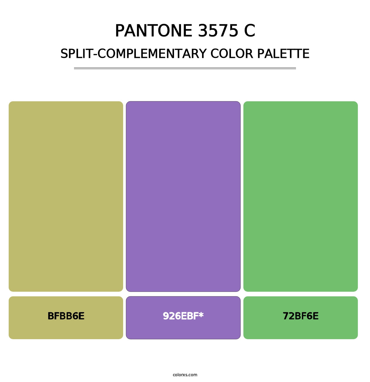 PANTONE 3575 C - Split-Complementary Color Palette