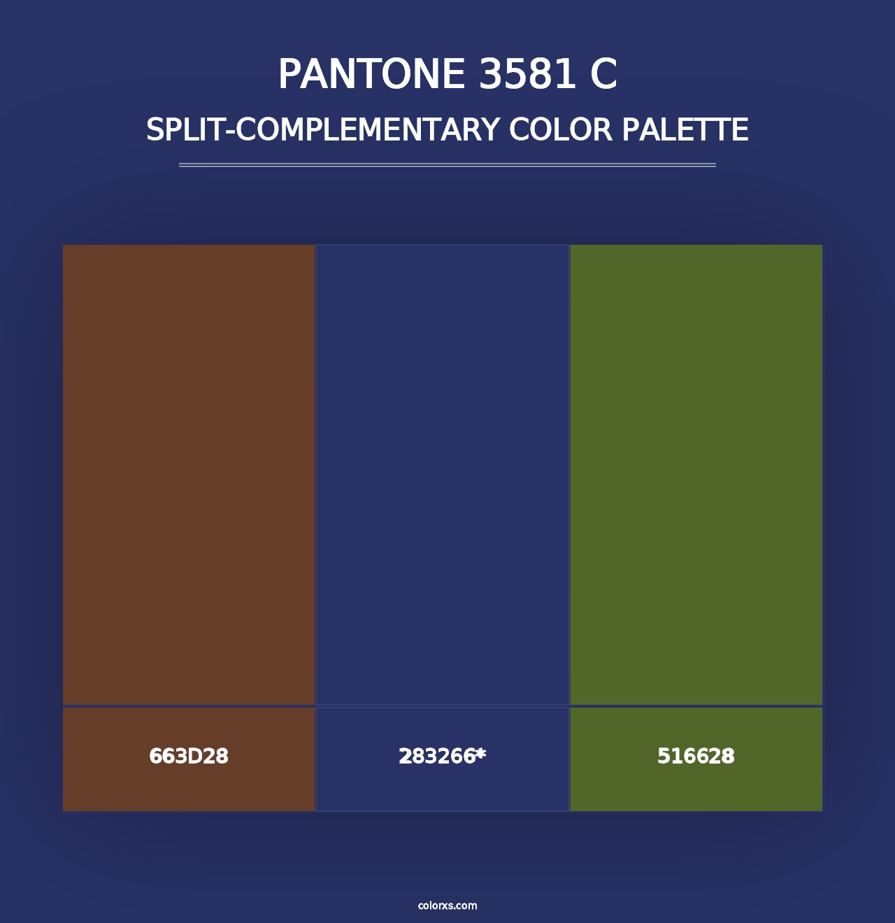 PANTONE 3581 C - Split-Complementary Color Palette