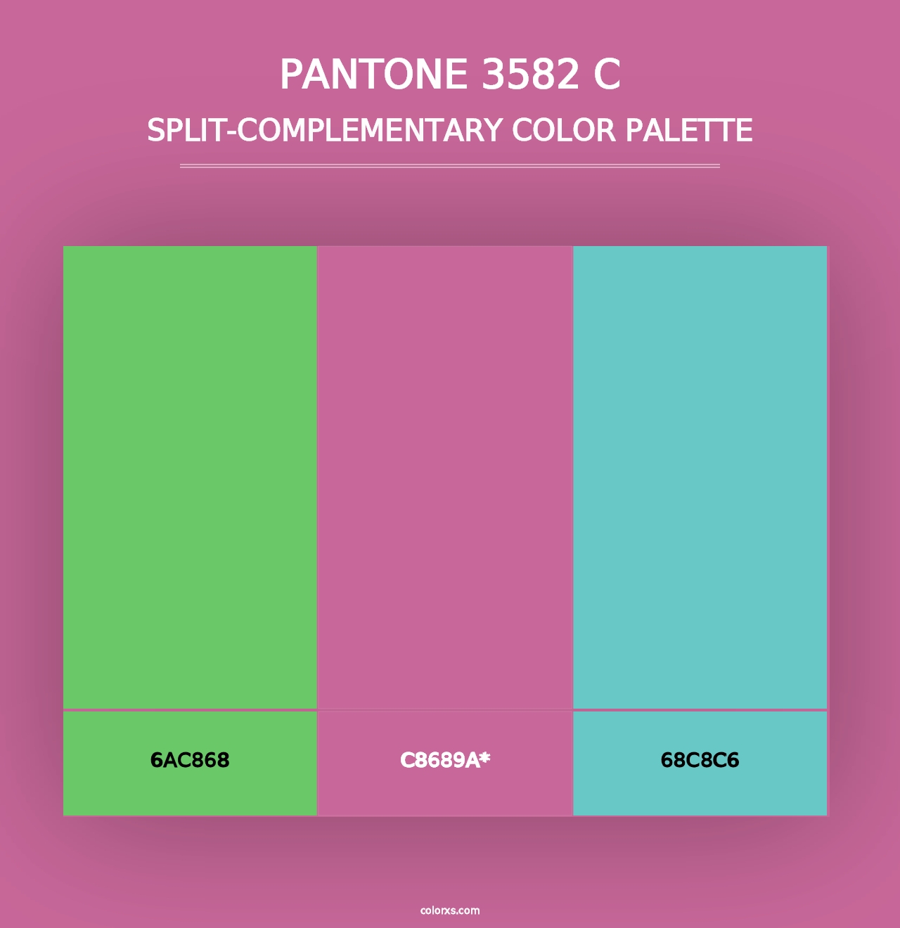 PANTONE 3582 C - Split-Complementary Color Palette