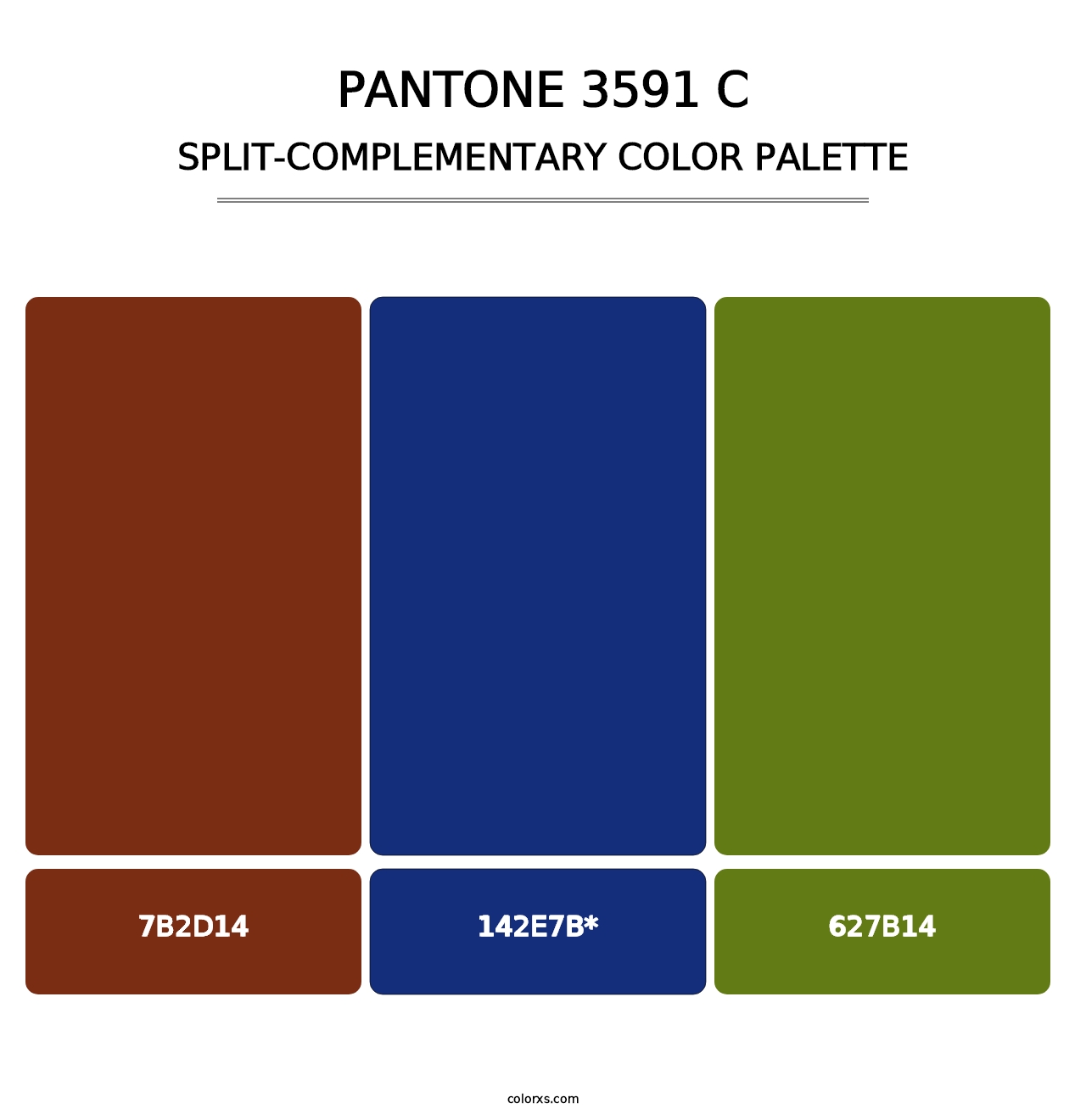 PANTONE 3591 C - Split-Complementary Color Palette