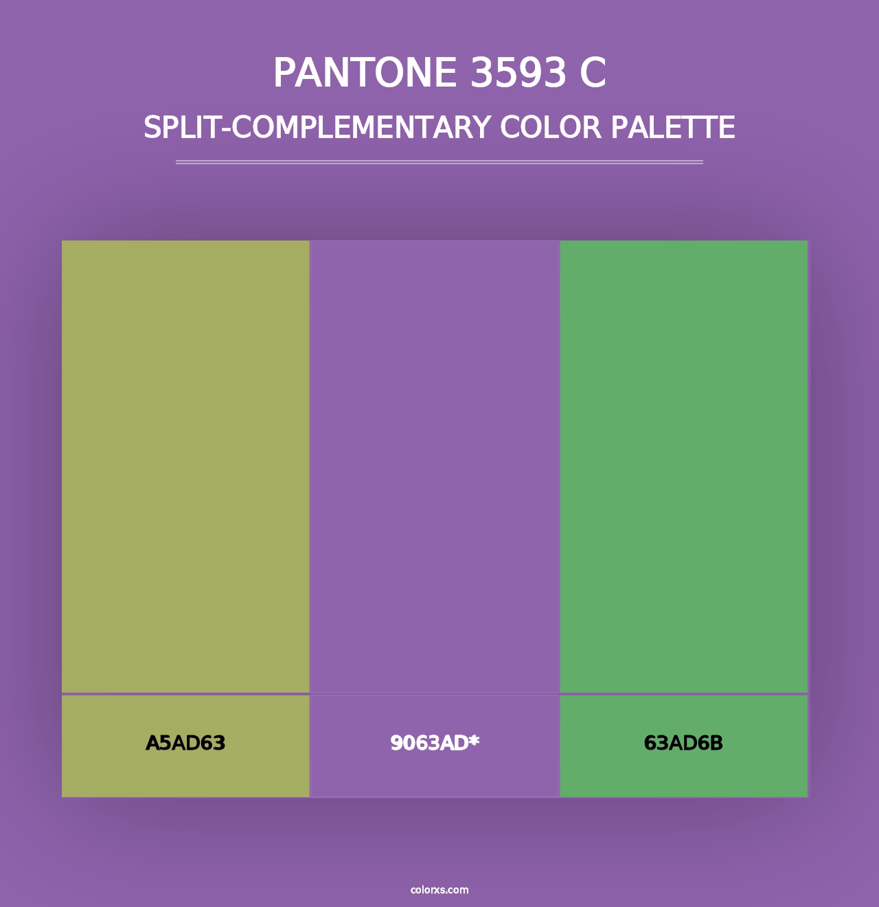 PANTONE 3593 C - Split-Complementary Color Palette