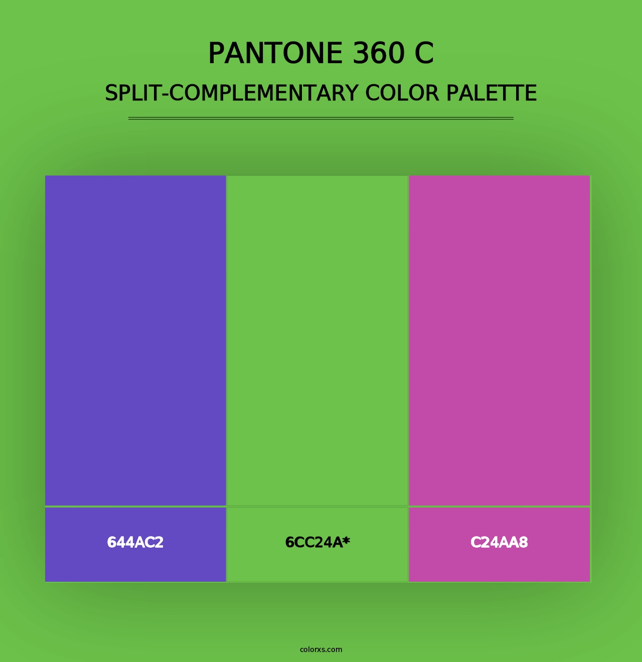 PANTONE 360 C - Split-Complementary Color Palette