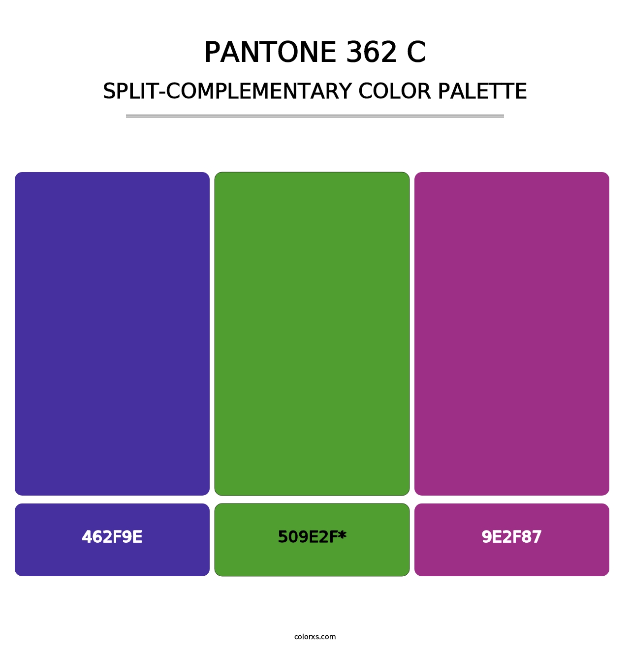 PANTONE 362 C - Split-Complementary Color Palette