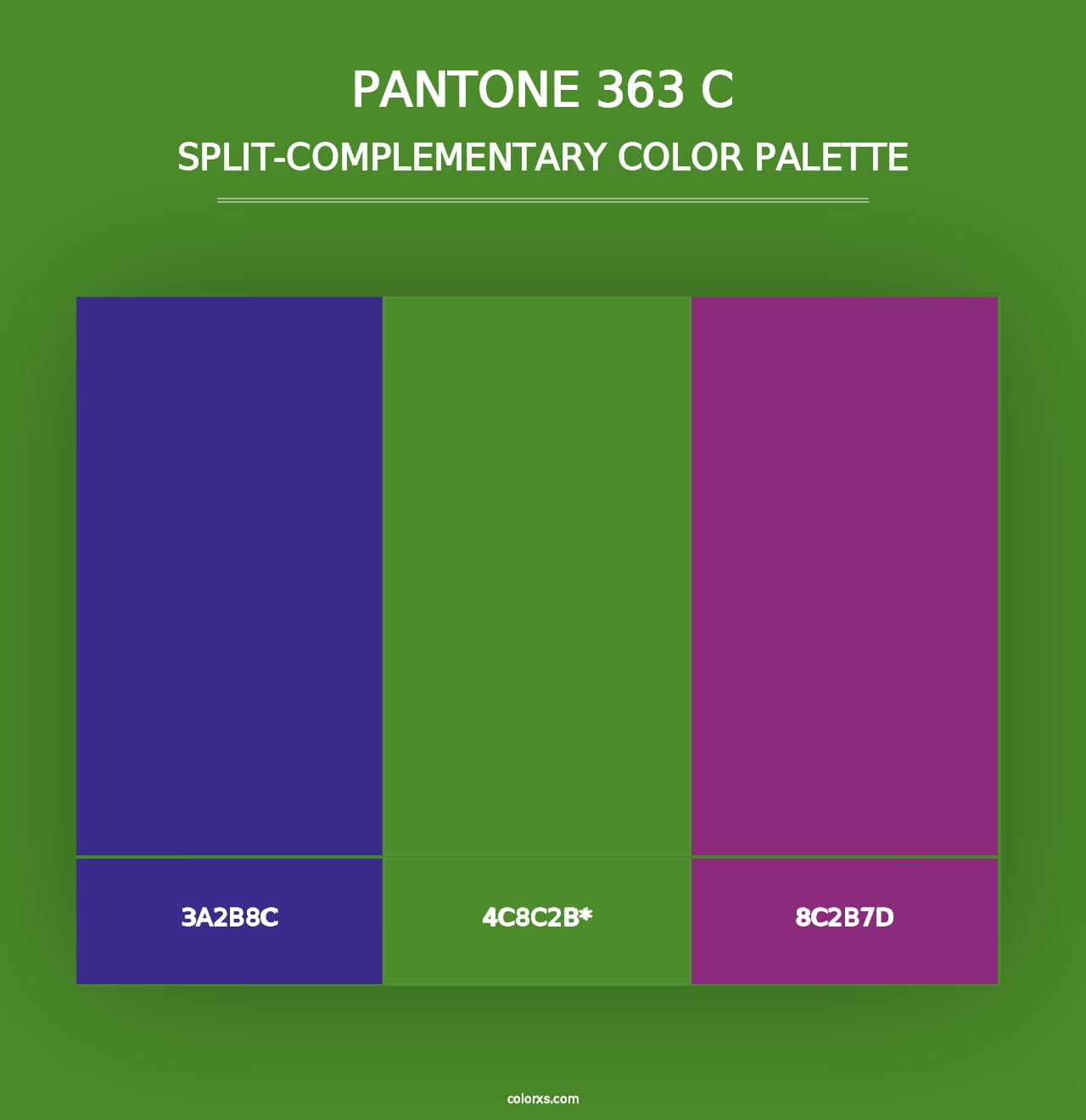 PANTONE 363 C - Split-Complementary Color Palette