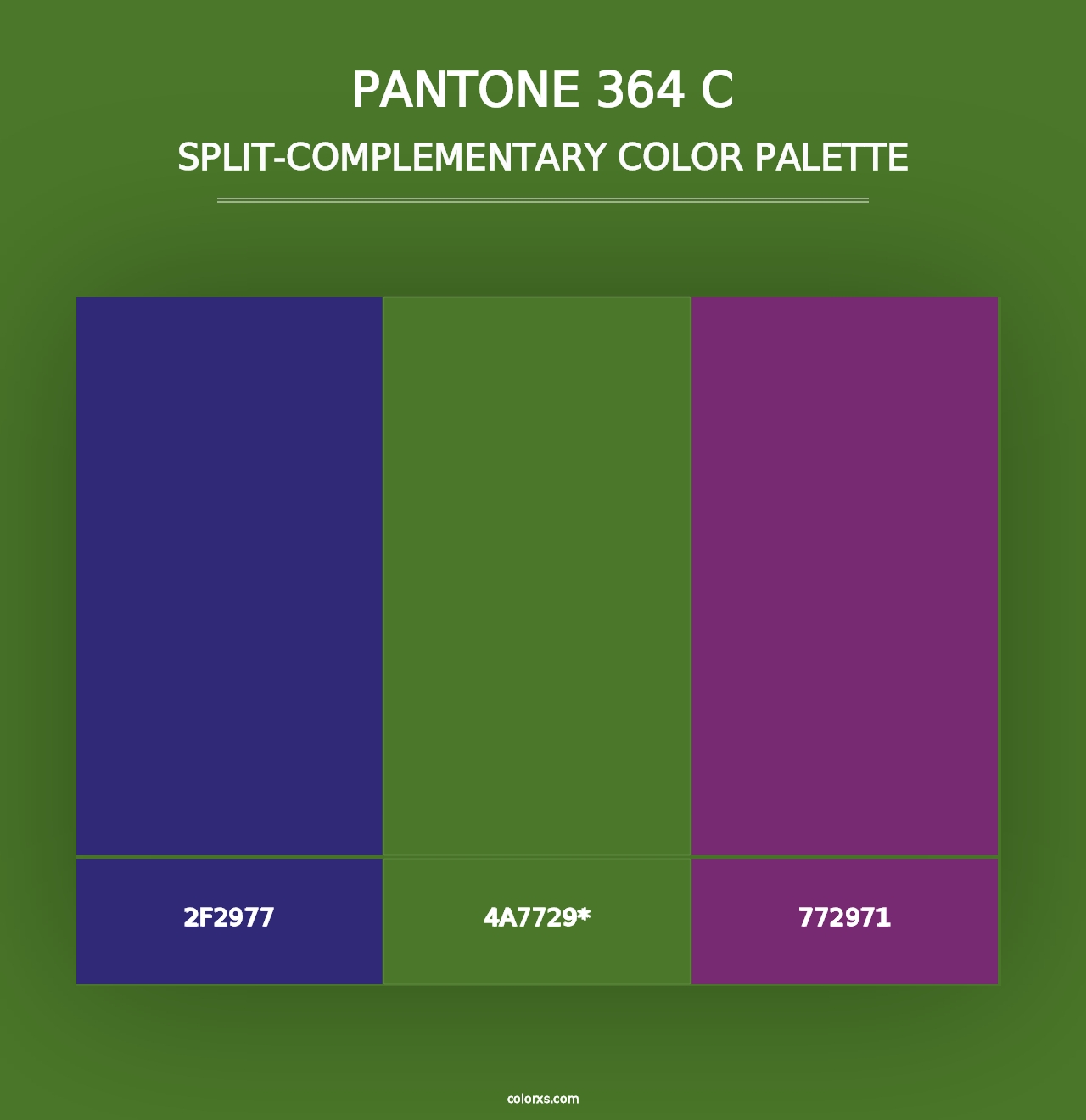 PANTONE 364 C - Split-Complementary Color Palette