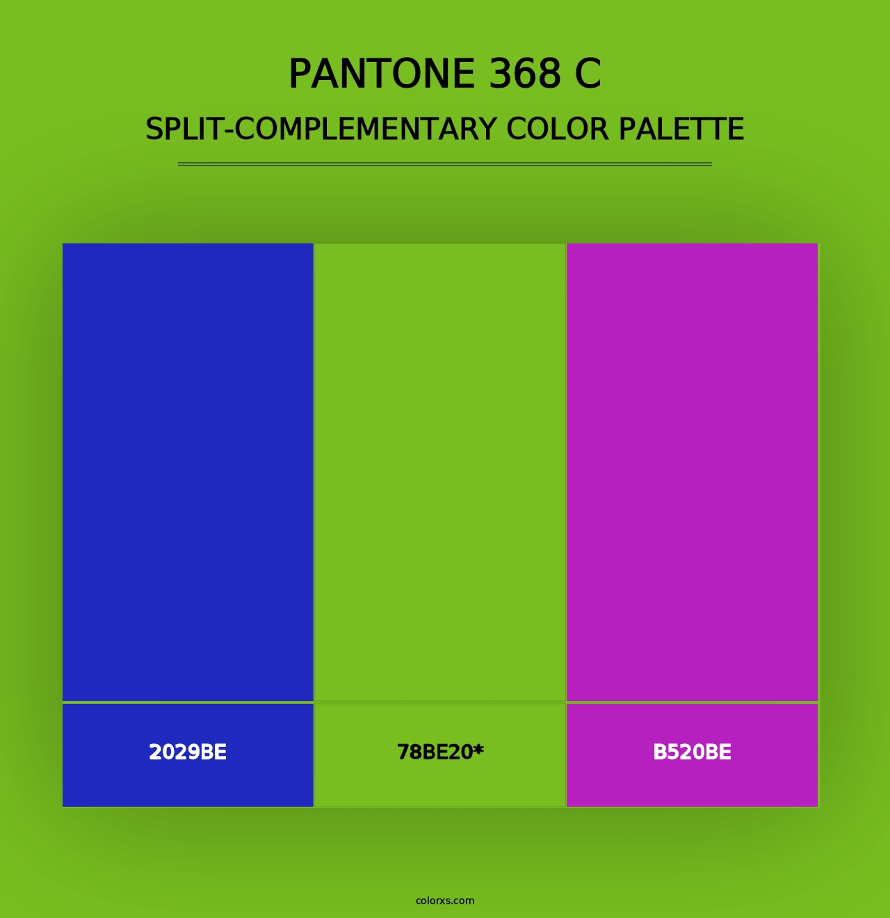 PANTONE 368 C - Split-Complementary Color Palette