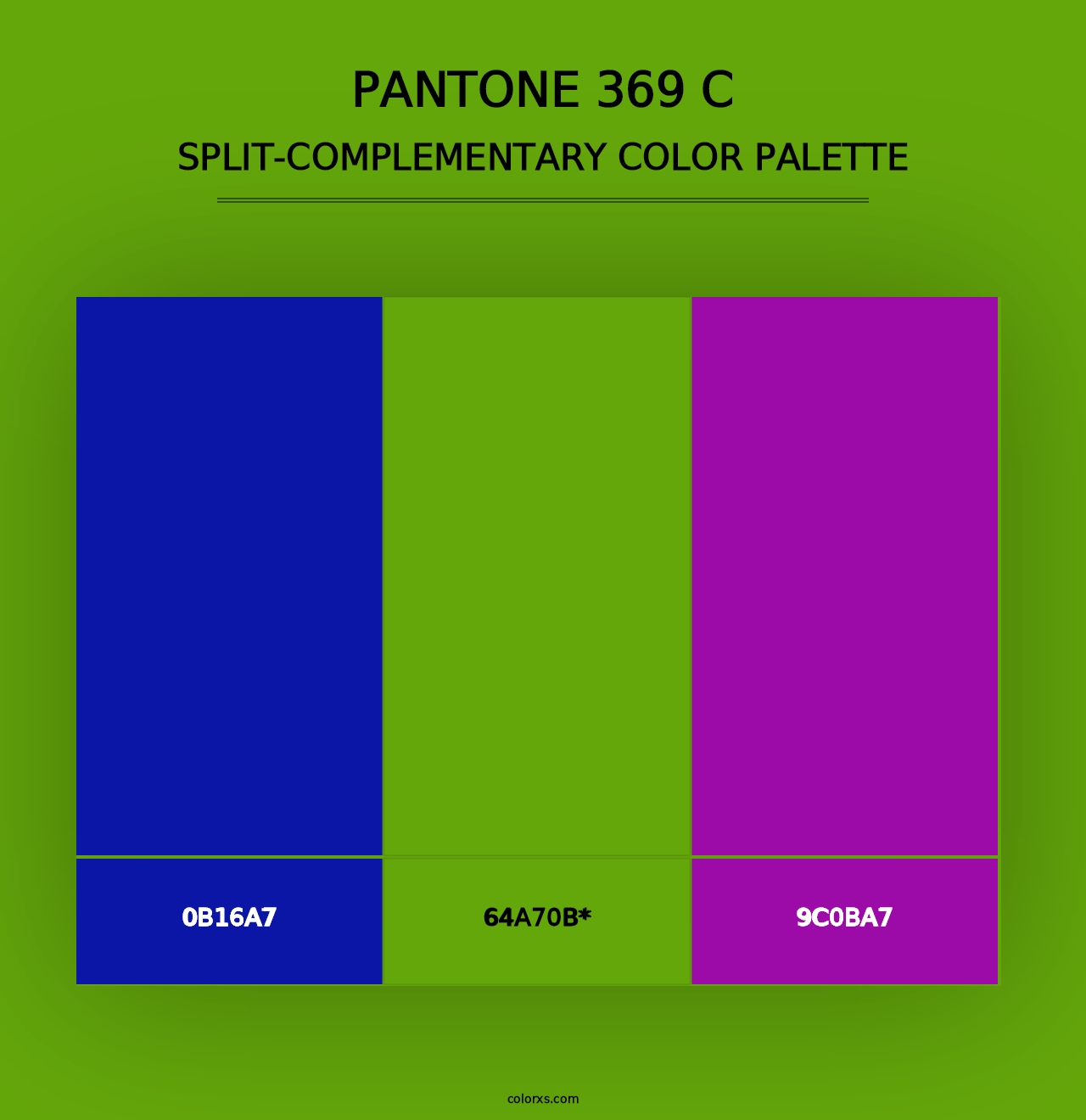 PANTONE 369 C - Split-Complementary Color Palette