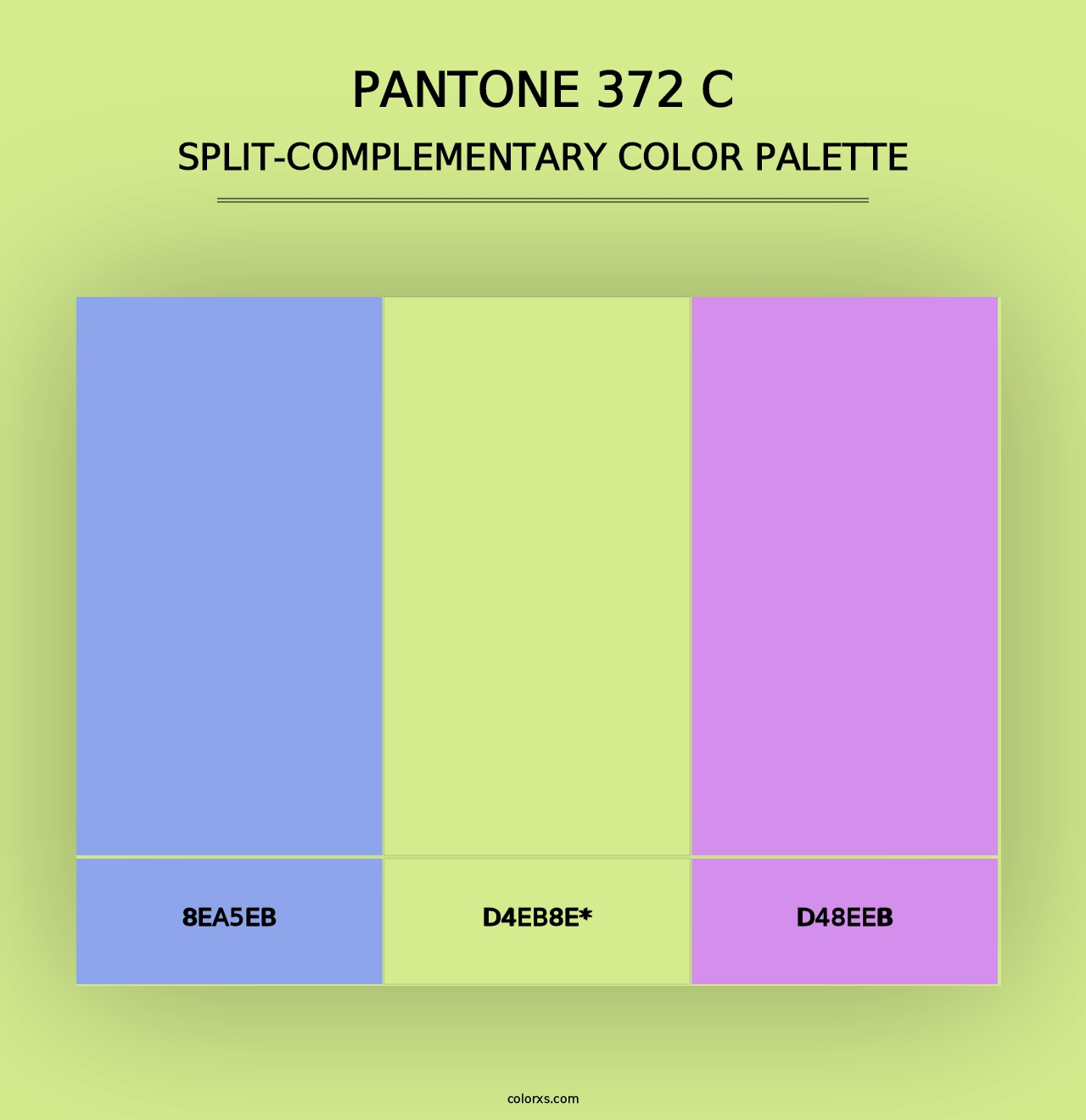 PANTONE 372 C - Split-Complementary Color Palette