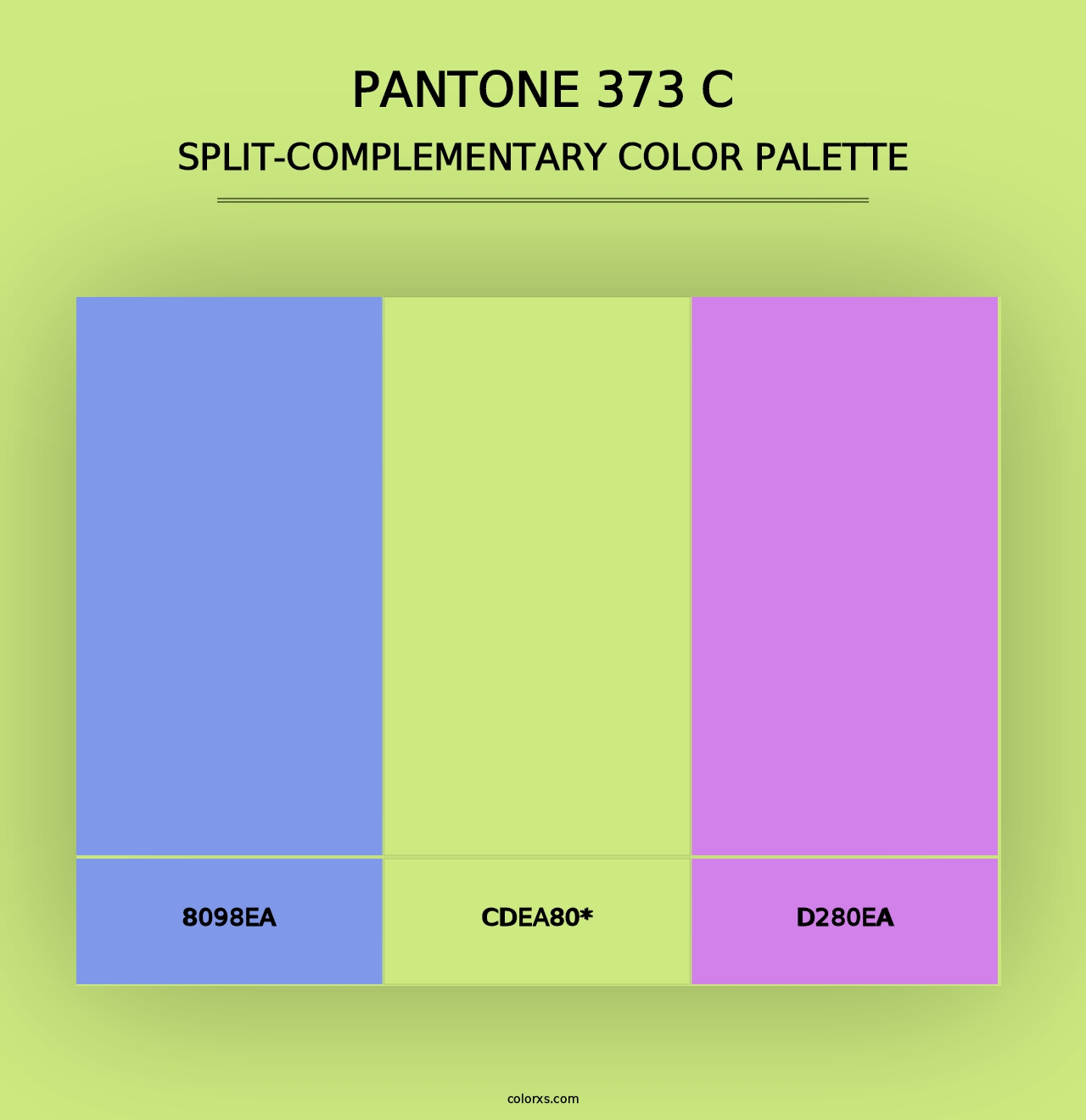 PANTONE 373 C - Split-Complementary Color Palette