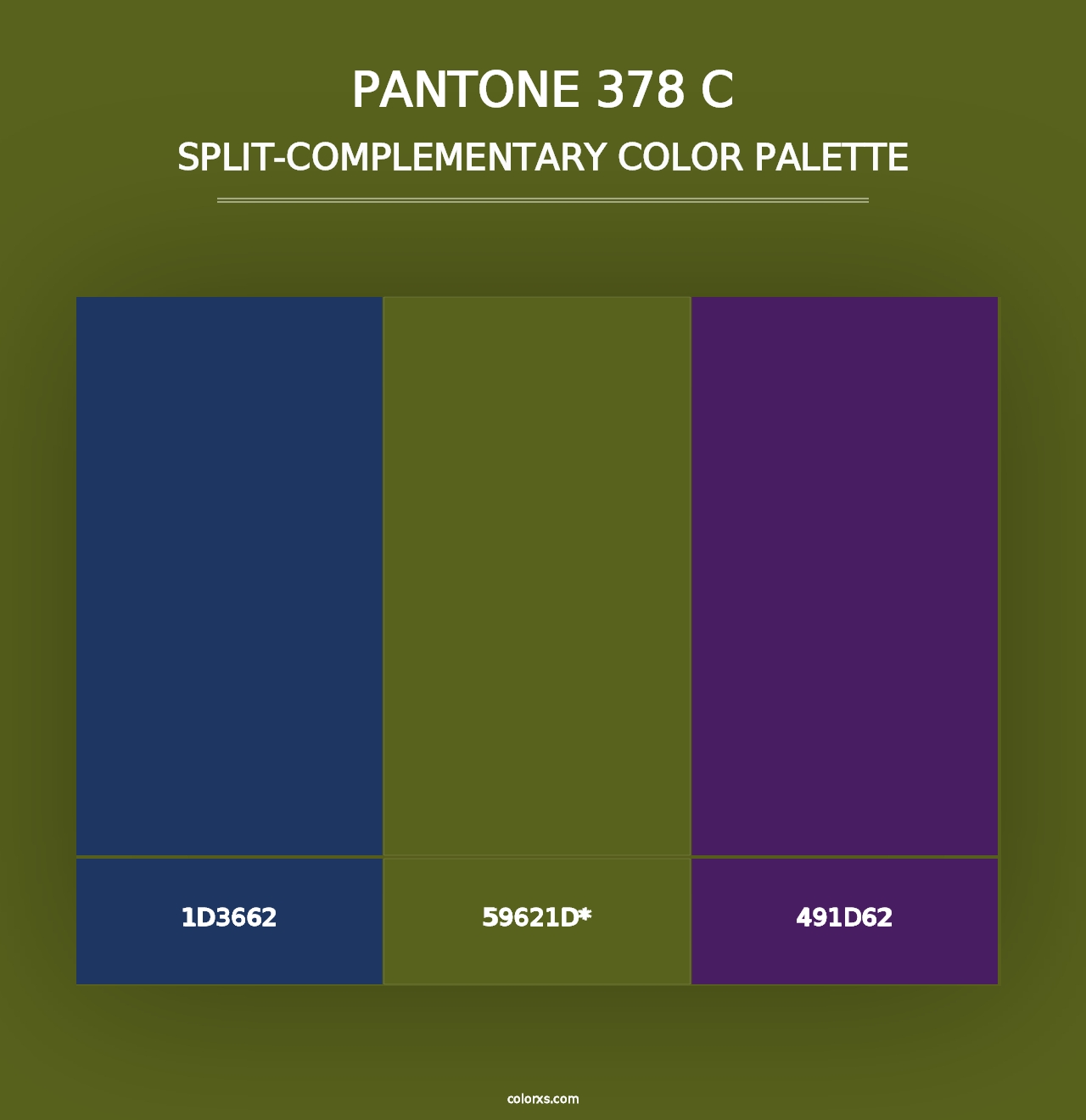 PANTONE 378 C - Split-Complementary Color Palette