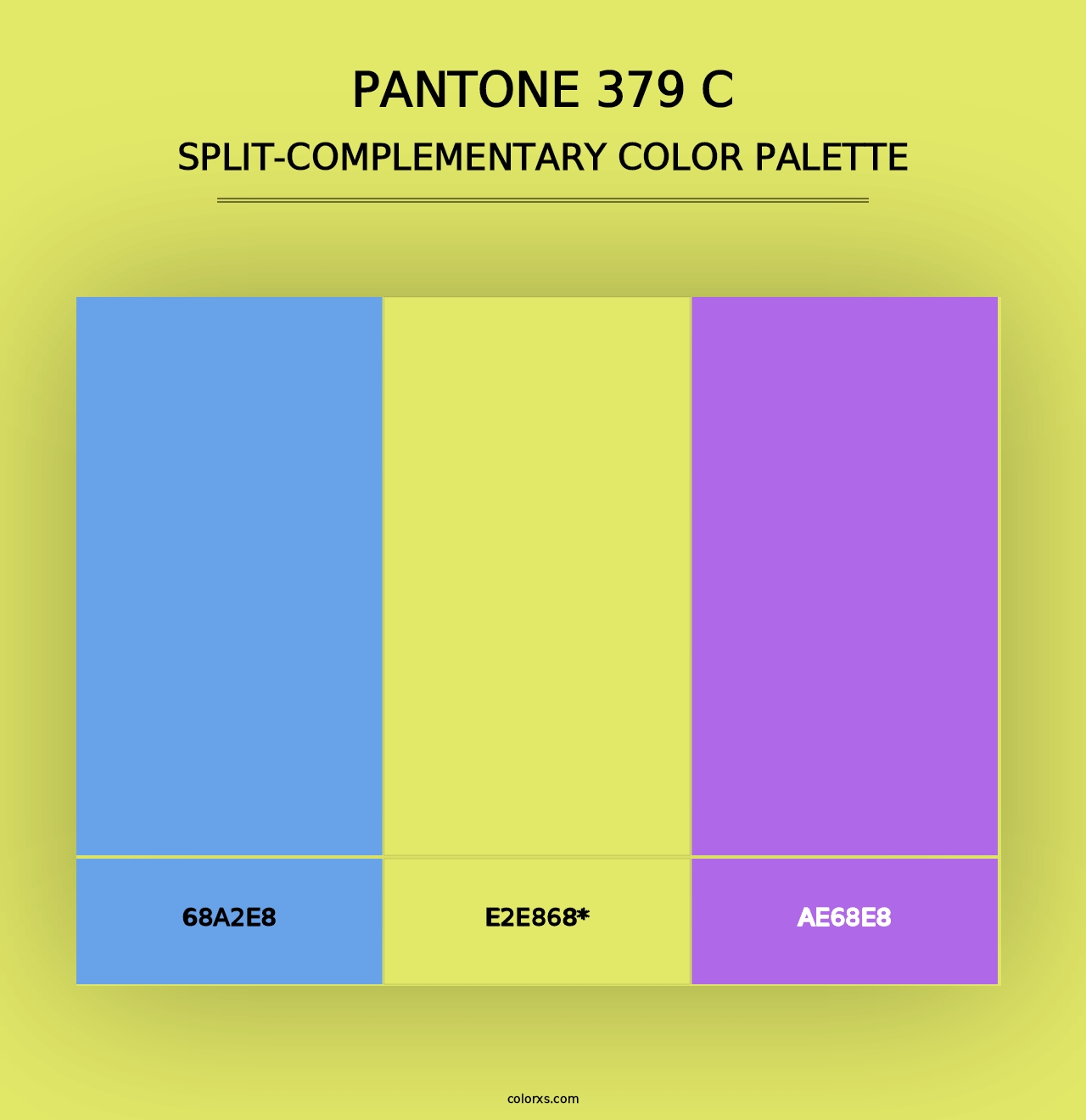 PANTONE 379 C - Split-Complementary Color Palette