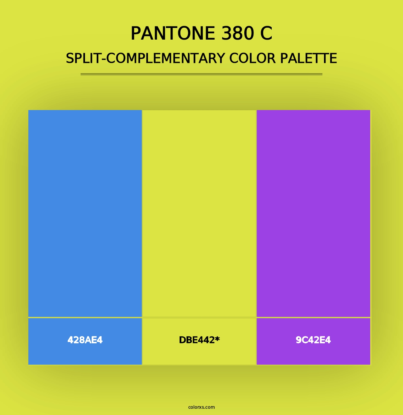 PANTONE 380 C - Split-Complementary Color Palette