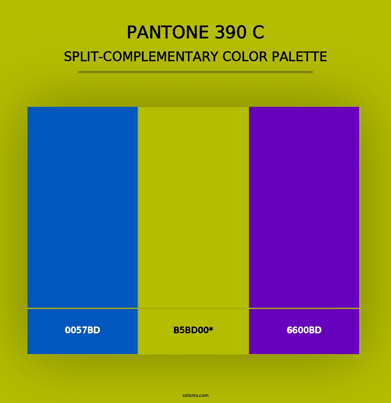 PANTONE 390 C - Split-Complementary Color Palette