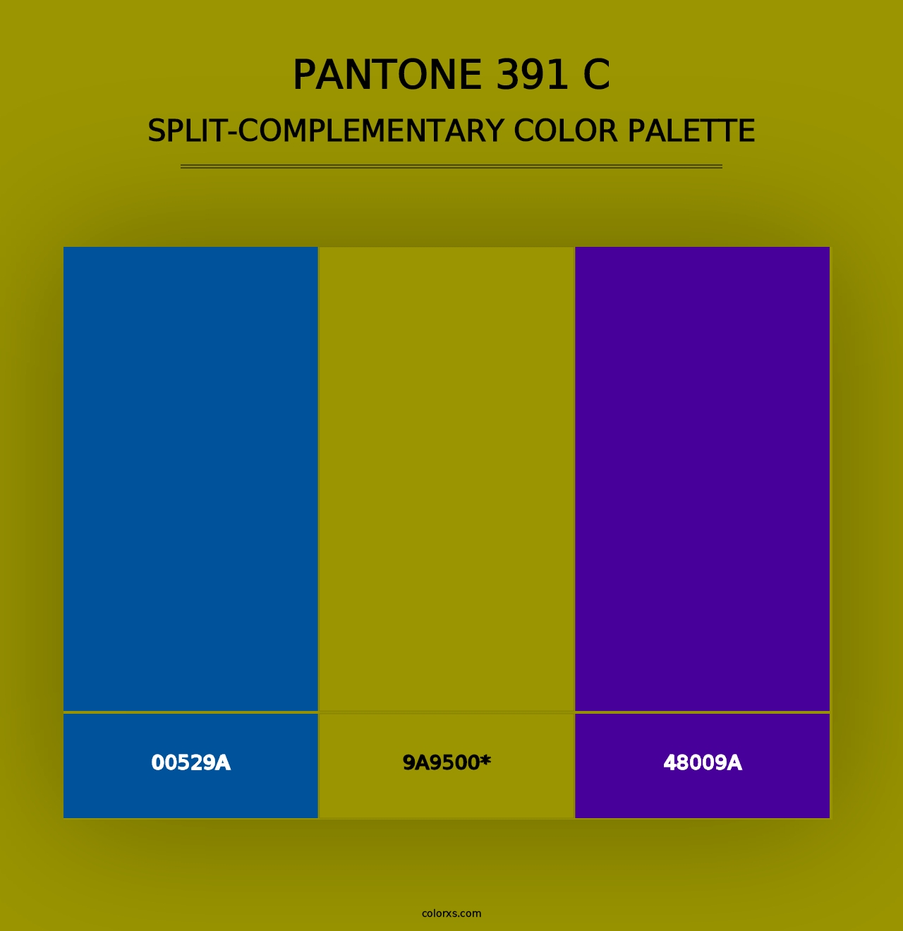 PANTONE 391 C - Split-Complementary Color Palette