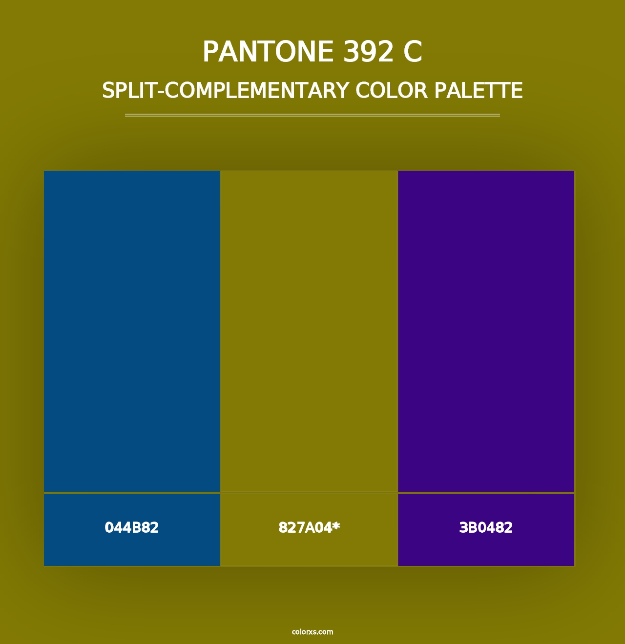 PANTONE 392 C - Split-Complementary Color Palette