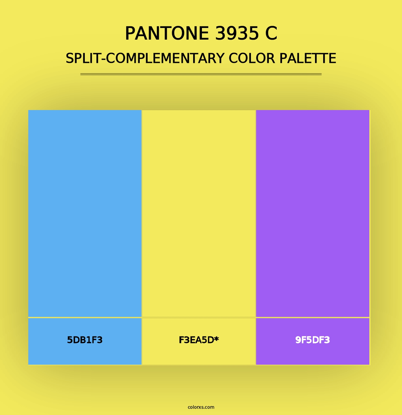 PANTONE 3935 C - Split-Complementary Color Palette