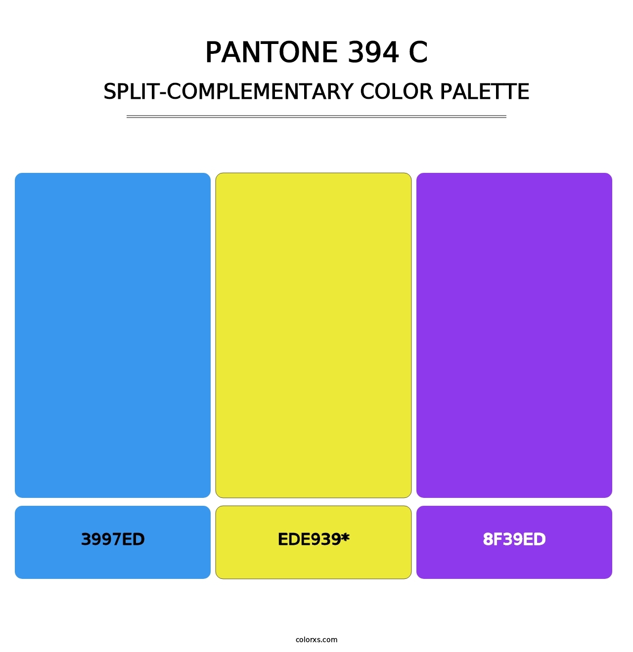 PANTONE 394 C - Split-Complementary Color Palette