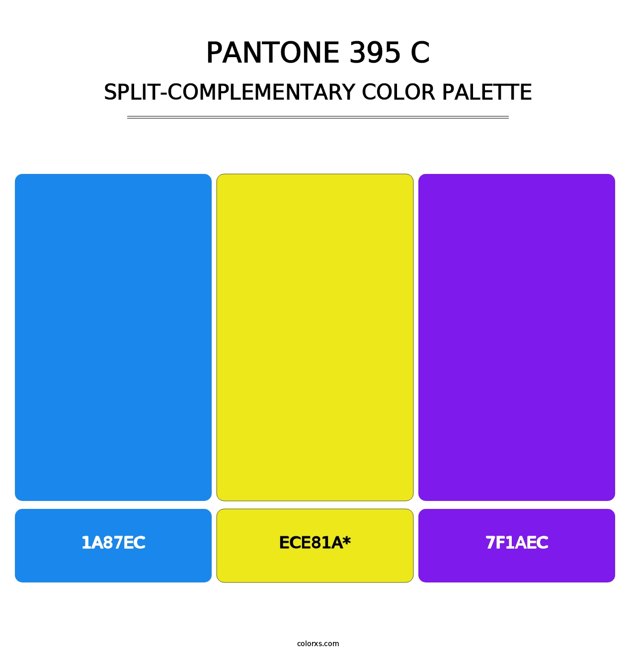 PANTONE 395 C - Split-Complementary Color Palette