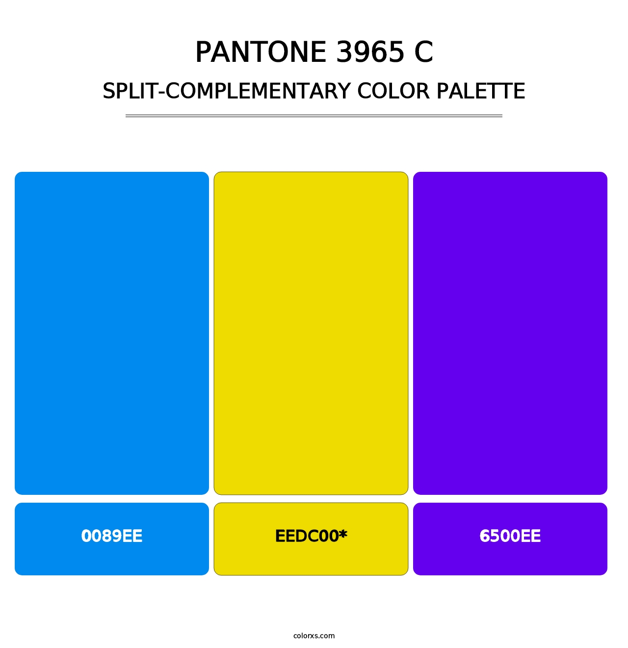 PANTONE 3965 C - Split-Complementary Color Palette