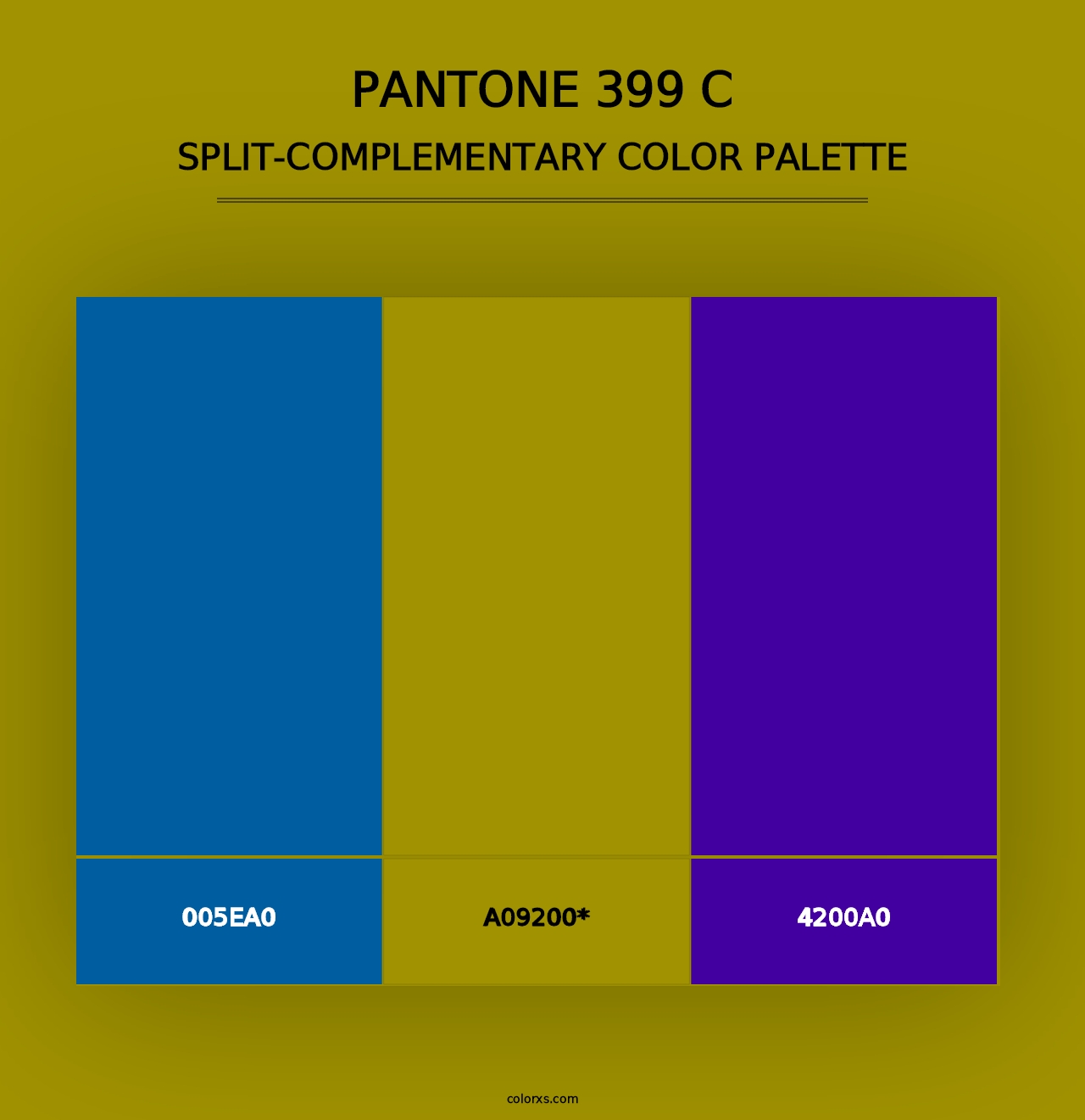 PANTONE 399 C - Split-Complementary Color Palette