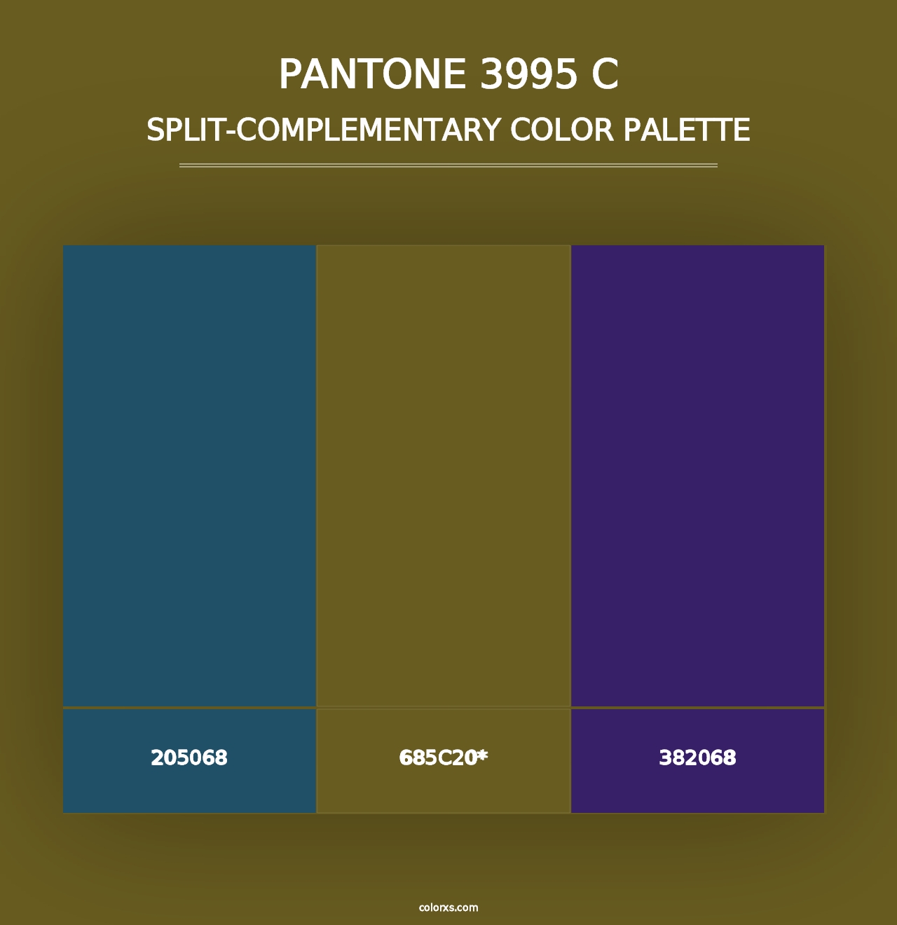 PANTONE 3995 C - Split-Complementary Color Palette