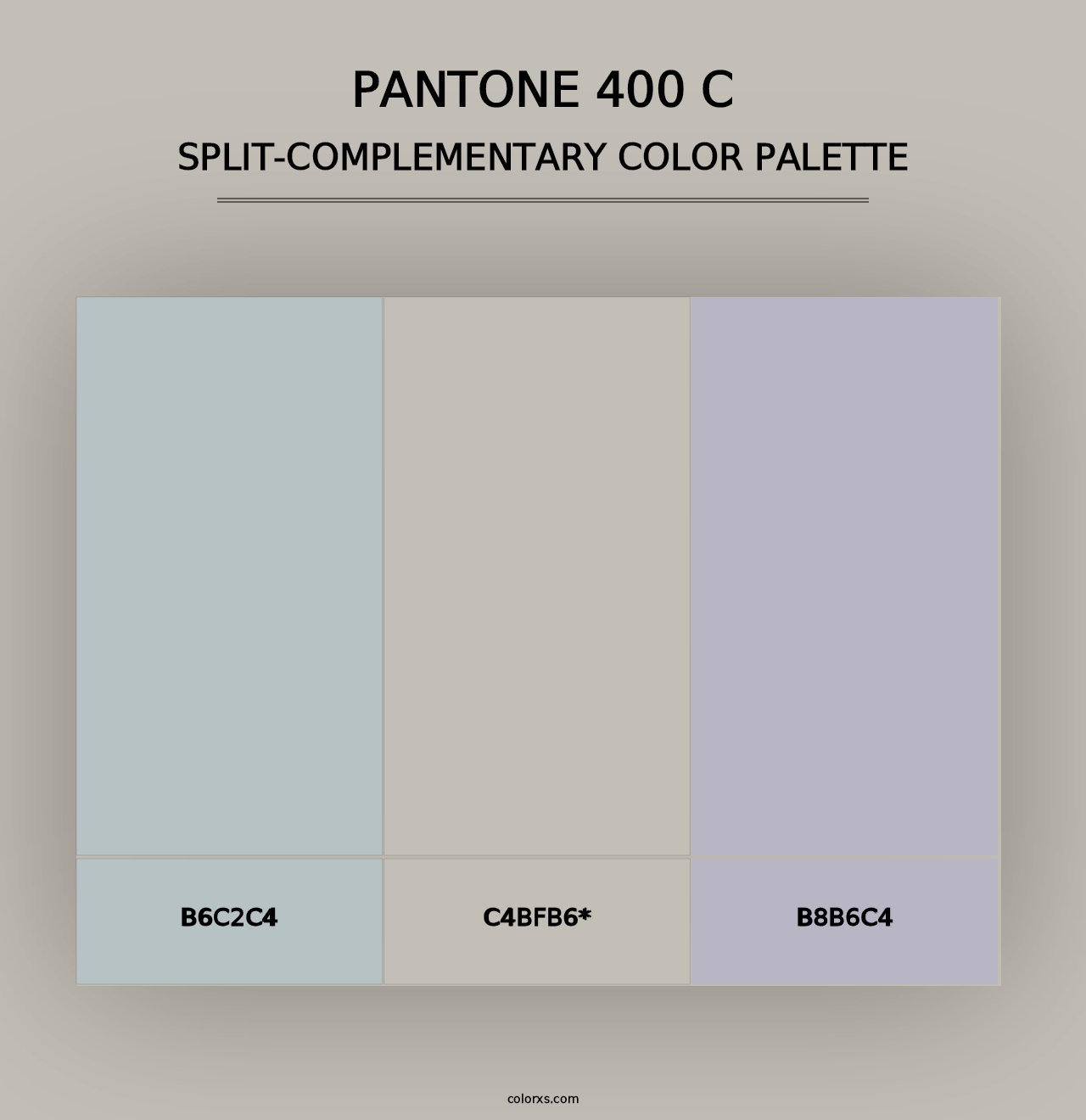 PANTONE 400 C - Split-Complementary Color Palette