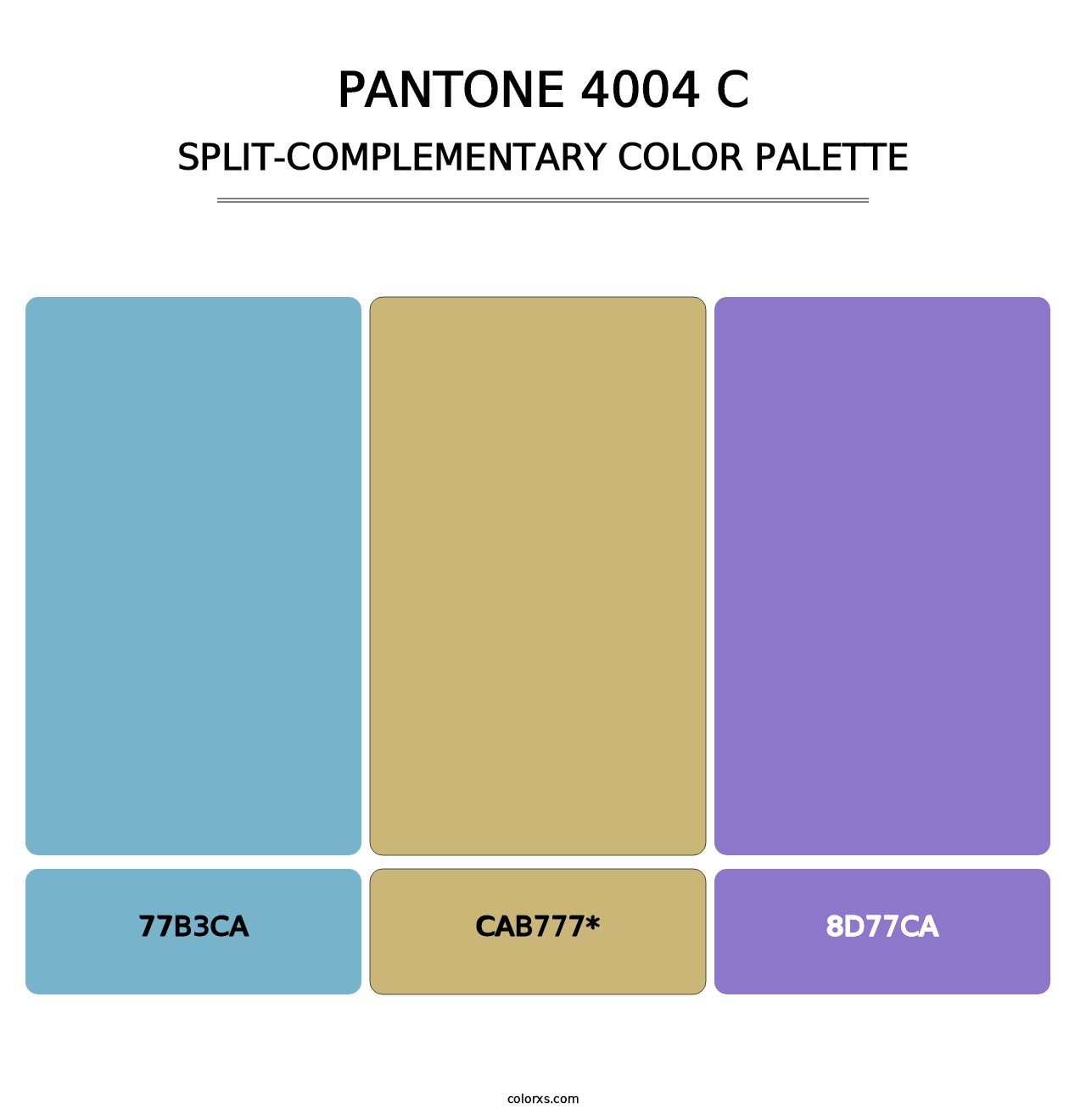 PANTONE 4004 C - Split-Complementary Color Palette