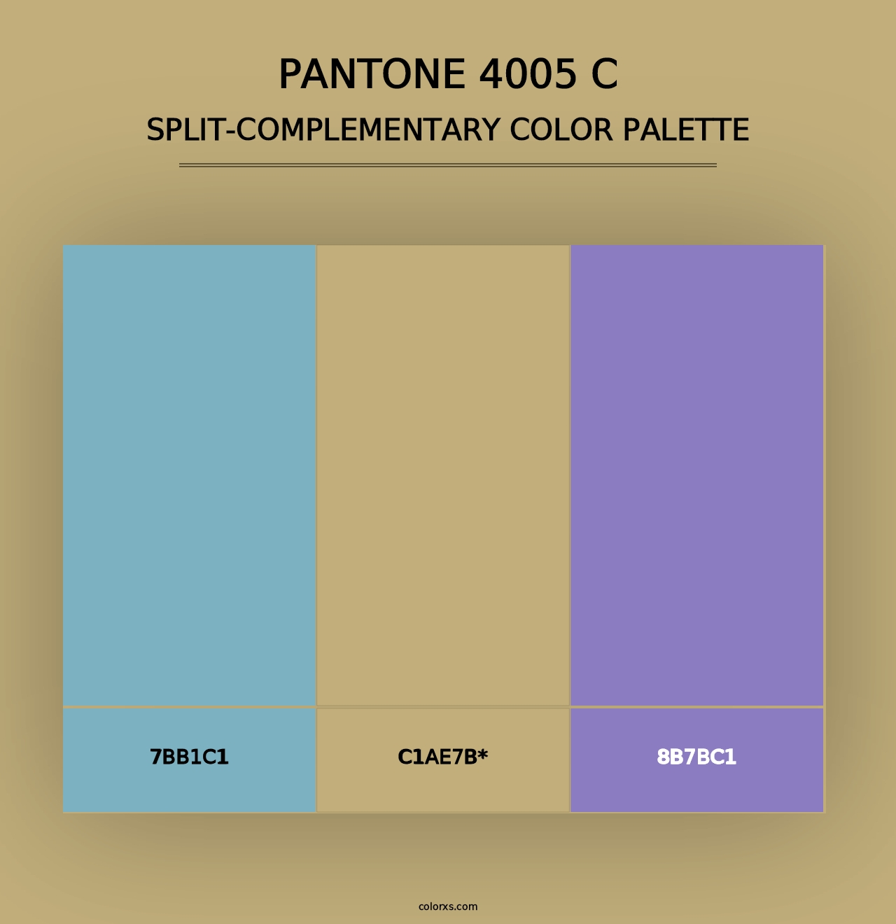 PANTONE 4005 C - Split-Complementary Color Palette