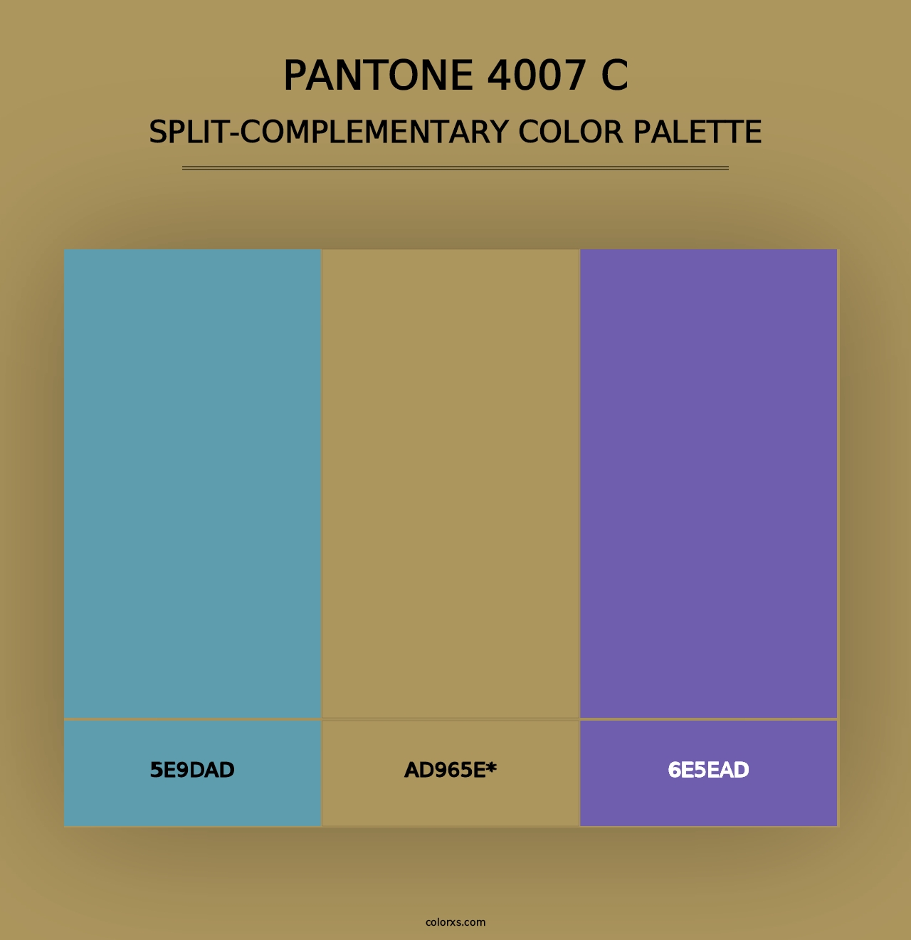 PANTONE 4007 C - Split-Complementary Color Palette