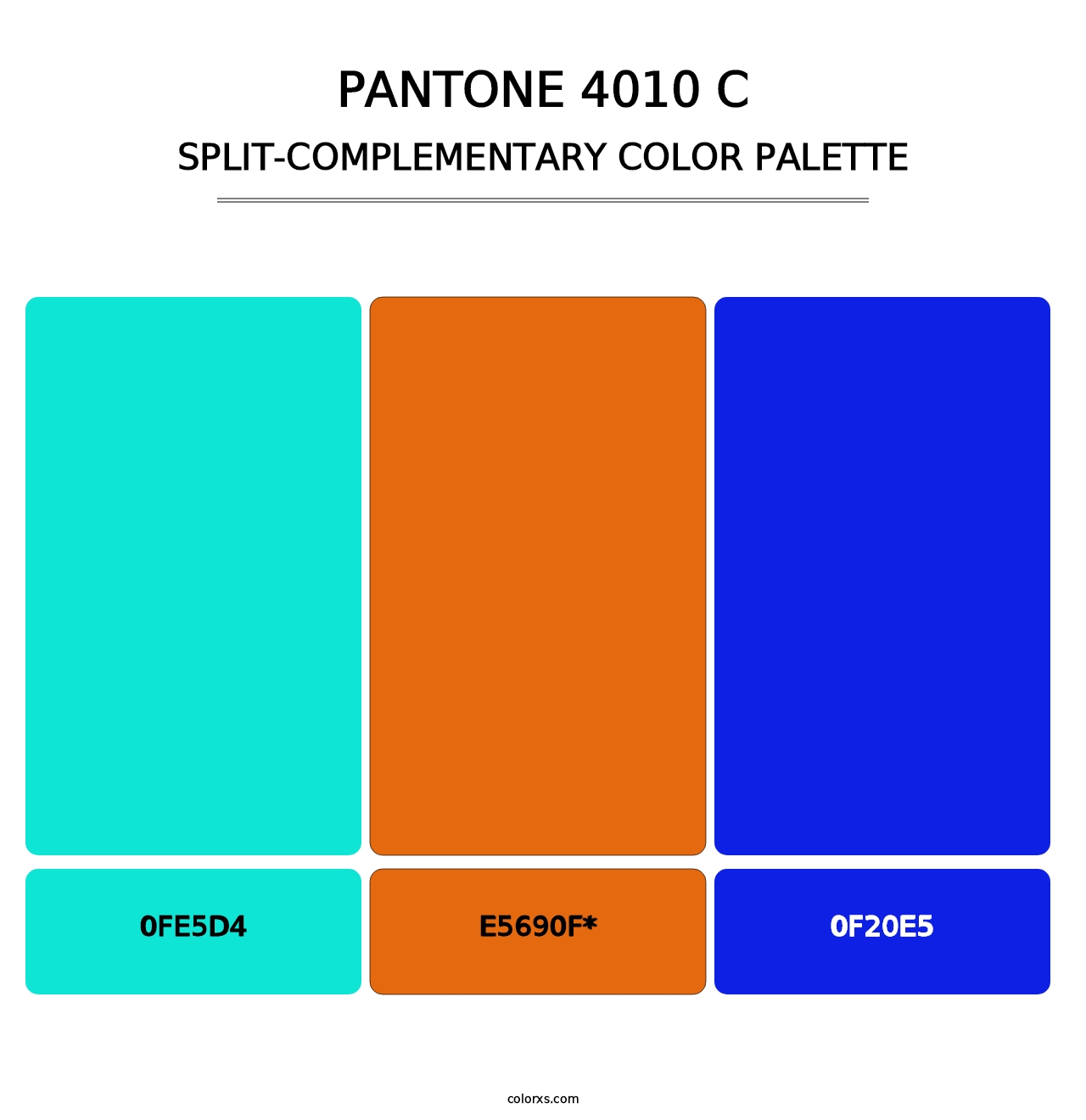 PANTONE 4010 C - Split-Complementary Color Palette