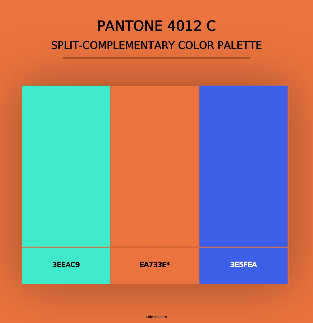 PANTONE 4012 C - Split-Complementary Color Palette