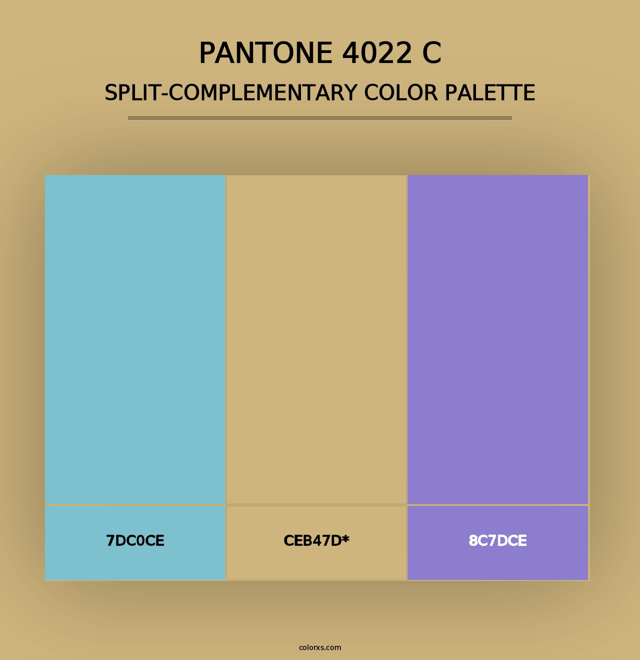 PANTONE 4022 C - Split-Complementary Color Palette