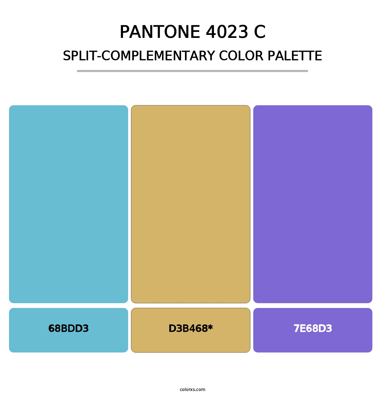 PANTONE 4023 C - Split-Complementary Color Palette