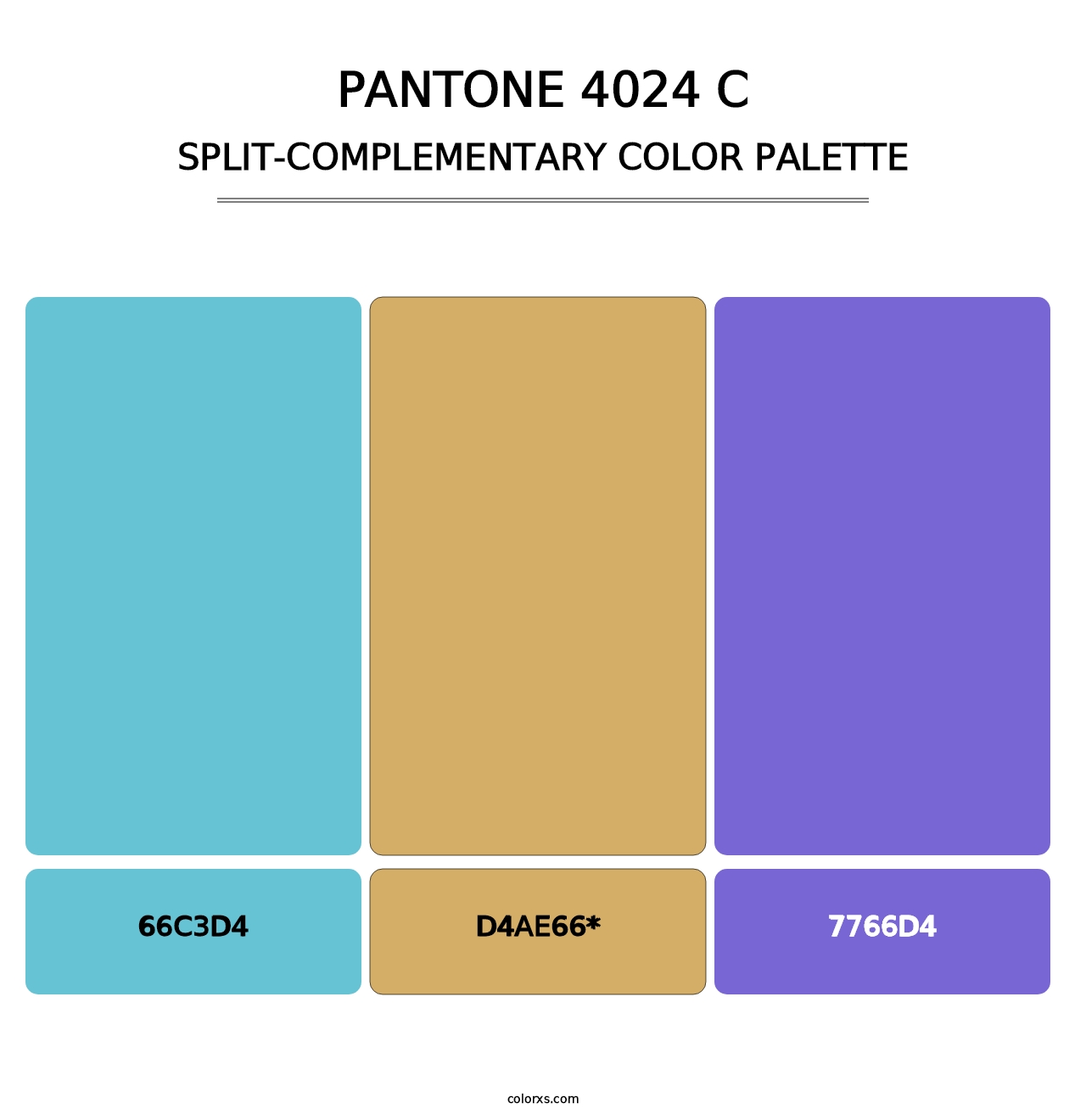 PANTONE 4024 C - Split-Complementary Color Palette