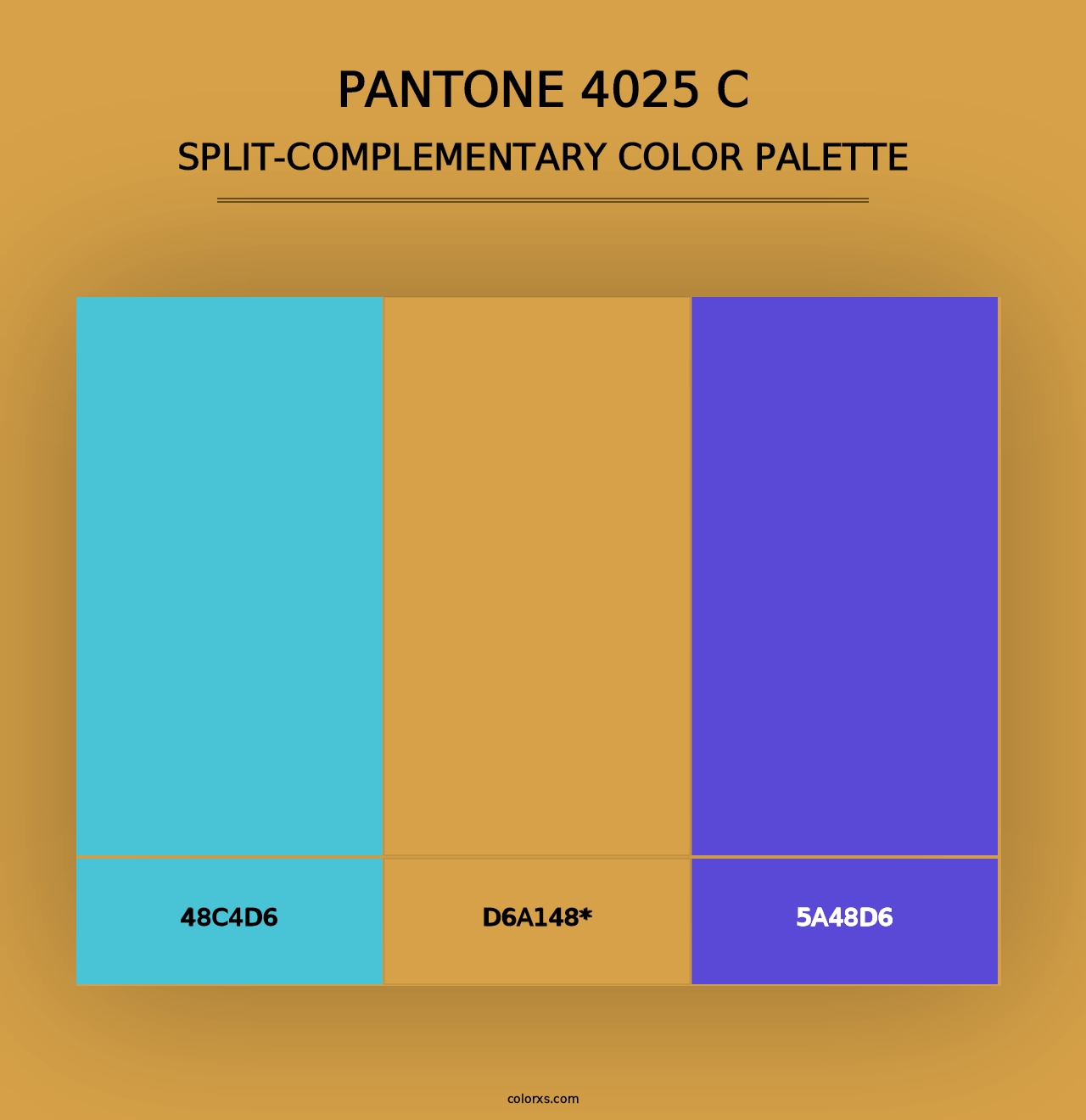 PANTONE 4025 C - Split-Complementary Color Palette