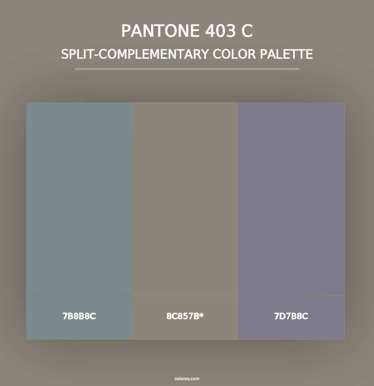 PANTONE 403 C - Split-Complementary Color Palette