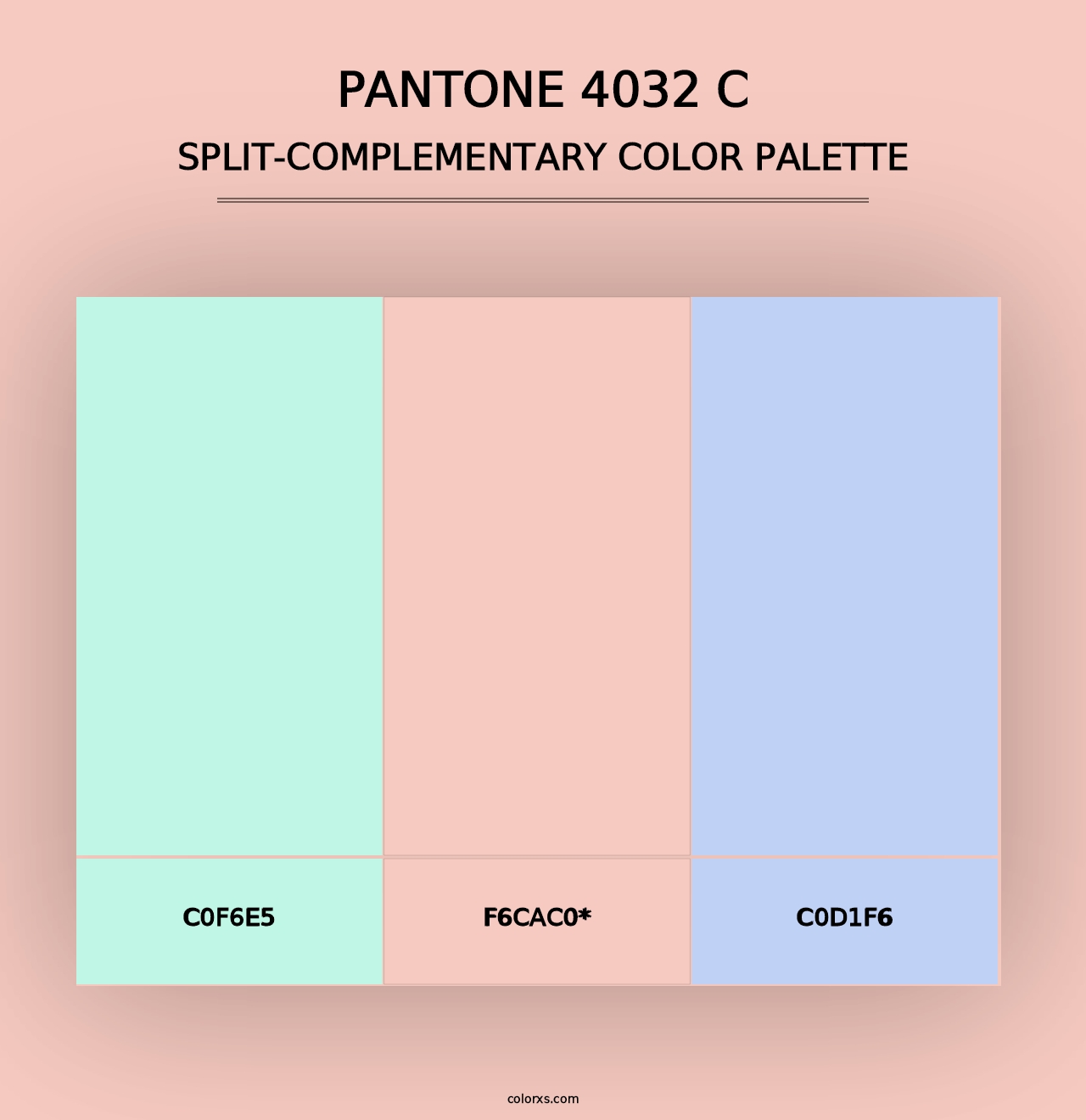 PANTONE 4032 C - Split-Complementary Color Palette