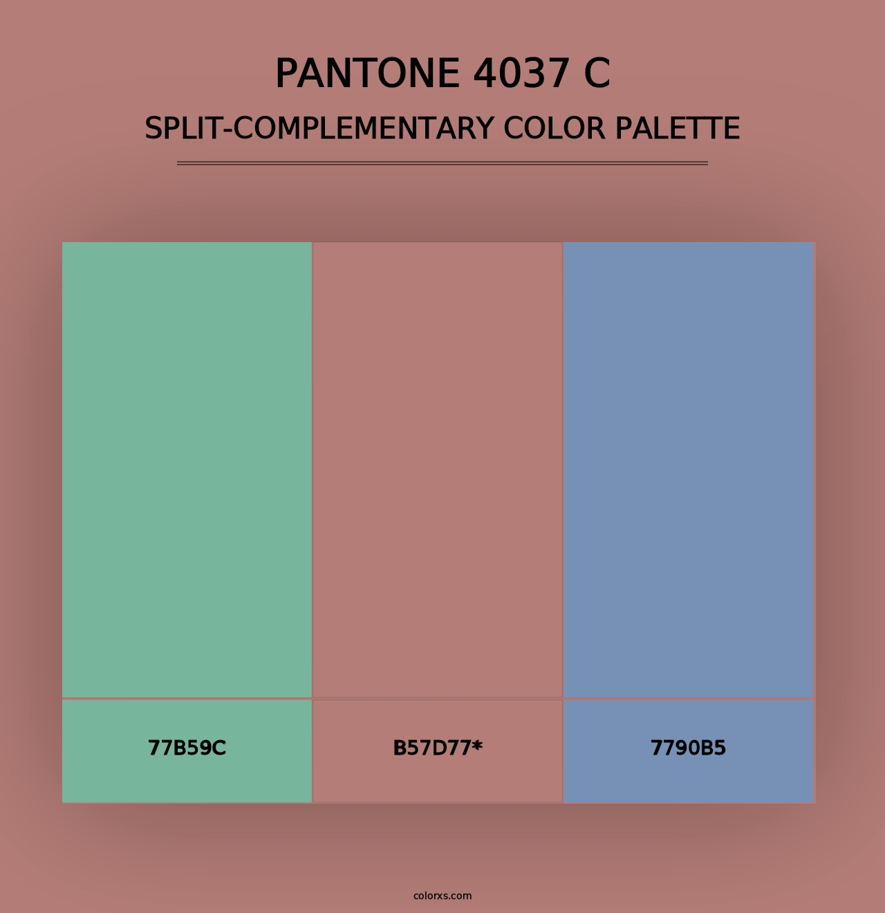 PANTONE 4037 C - Split-Complementary Color Palette