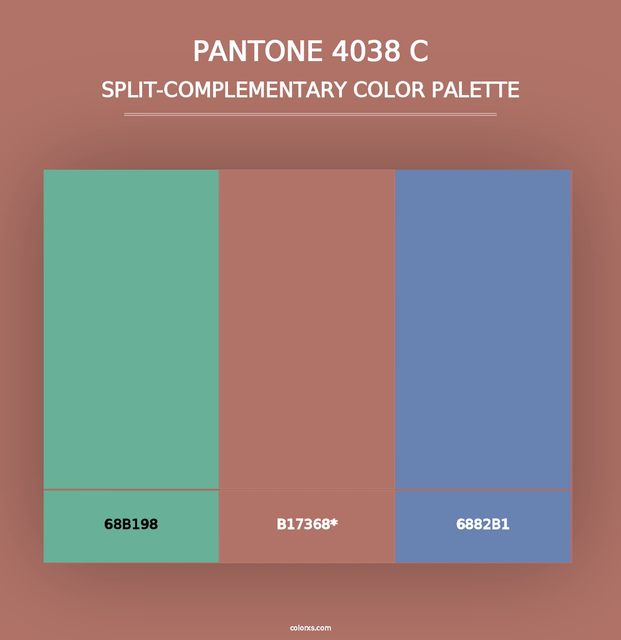 PANTONE 4038 C - Split-Complementary Color Palette