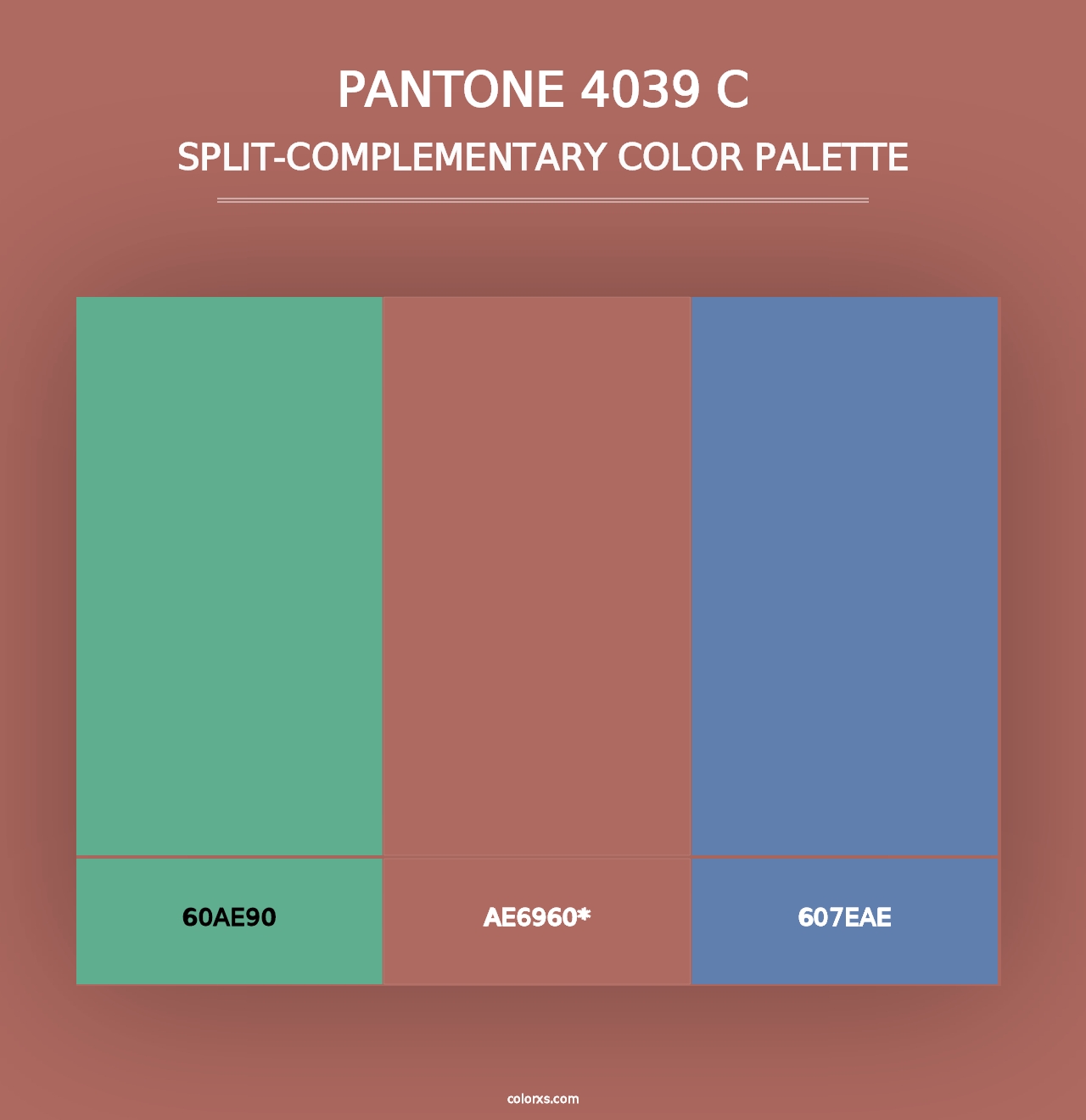 PANTONE 4039 C - Split-Complementary Color Palette