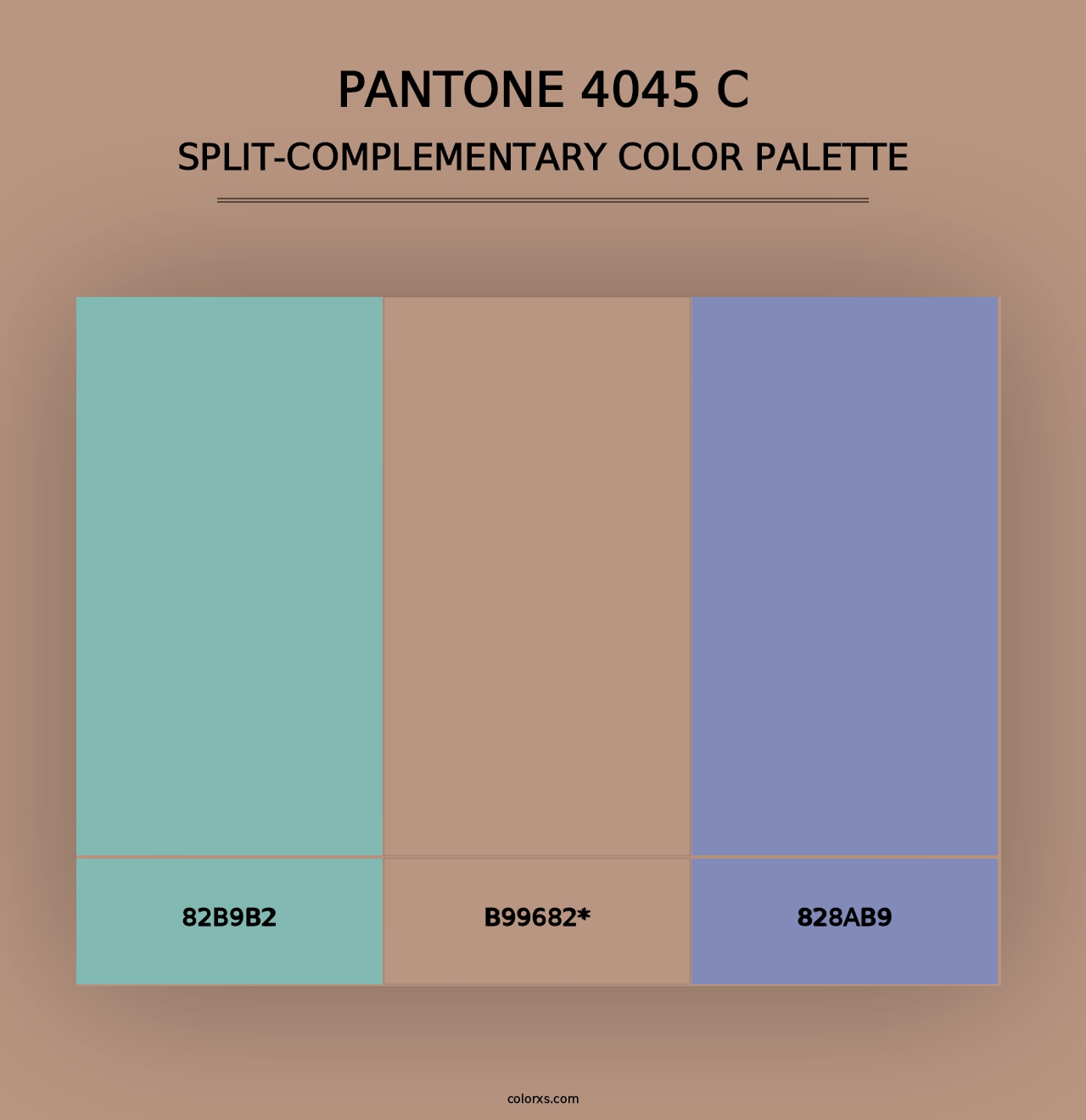 PANTONE 4045 C - Split-Complementary Color Palette