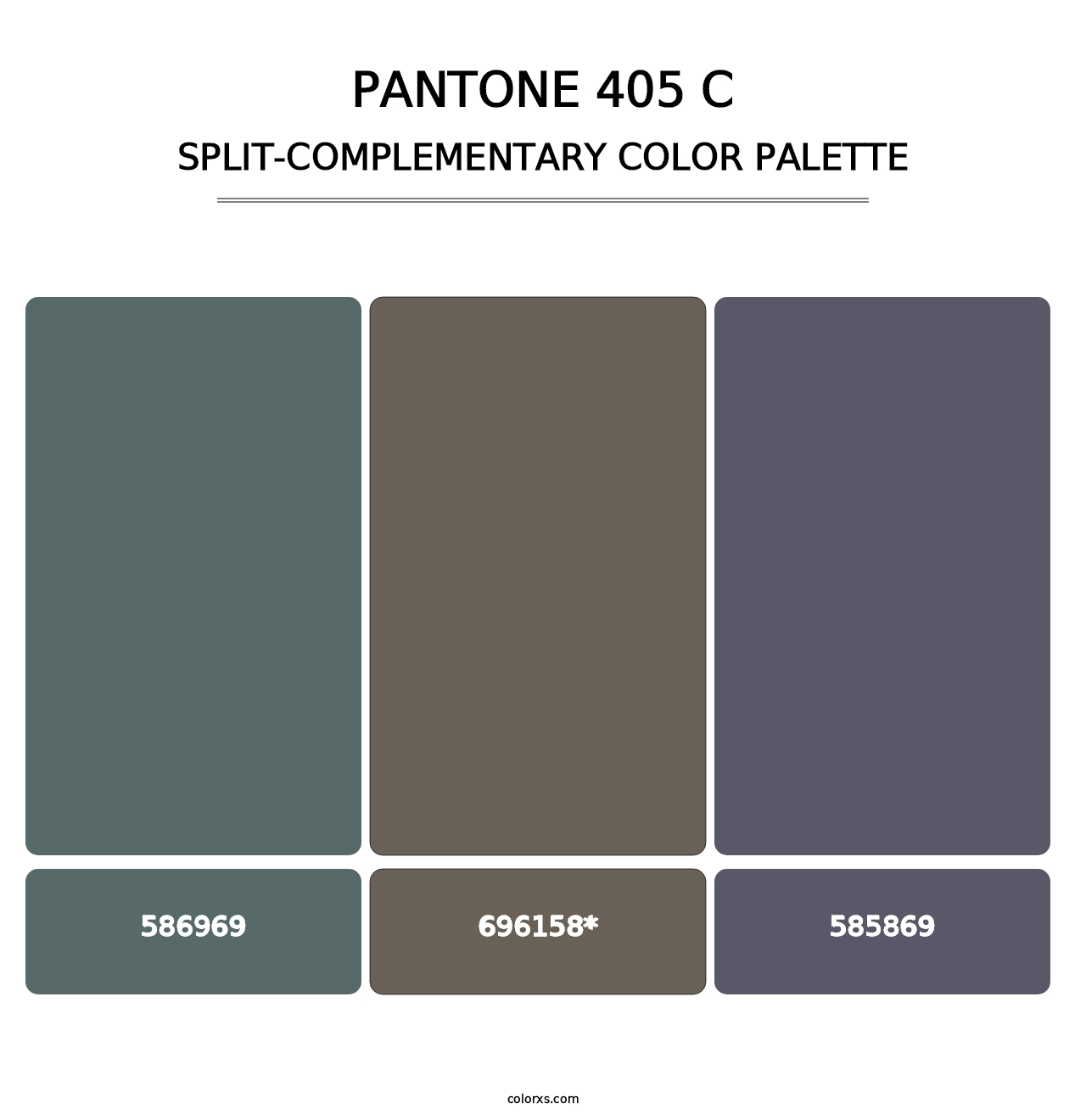 PANTONE 405 C - Split-Complementary Color Palette