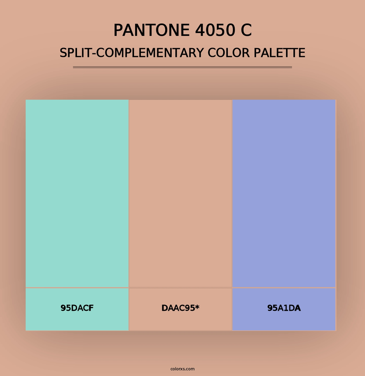 PANTONE 4050 C - Split-Complementary Color Palette