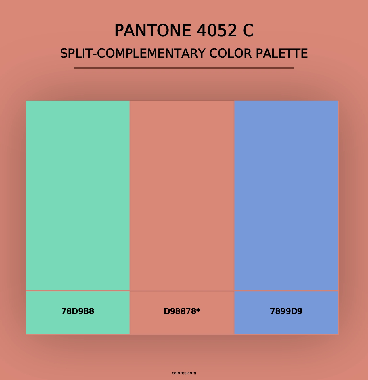 PANTONE 4052 C - Split-Complementary Color Palette