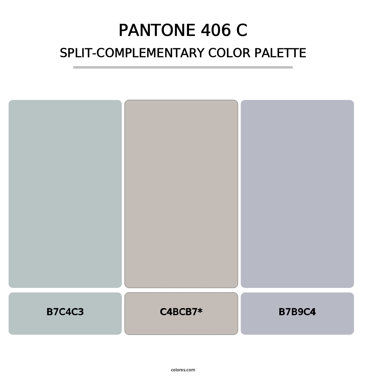 PANTONE 406 C - Split-Complementary Color Palette