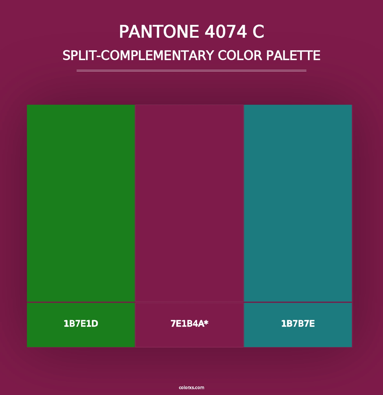 PANTONE 4074 C - Split-Complementary Color Palette