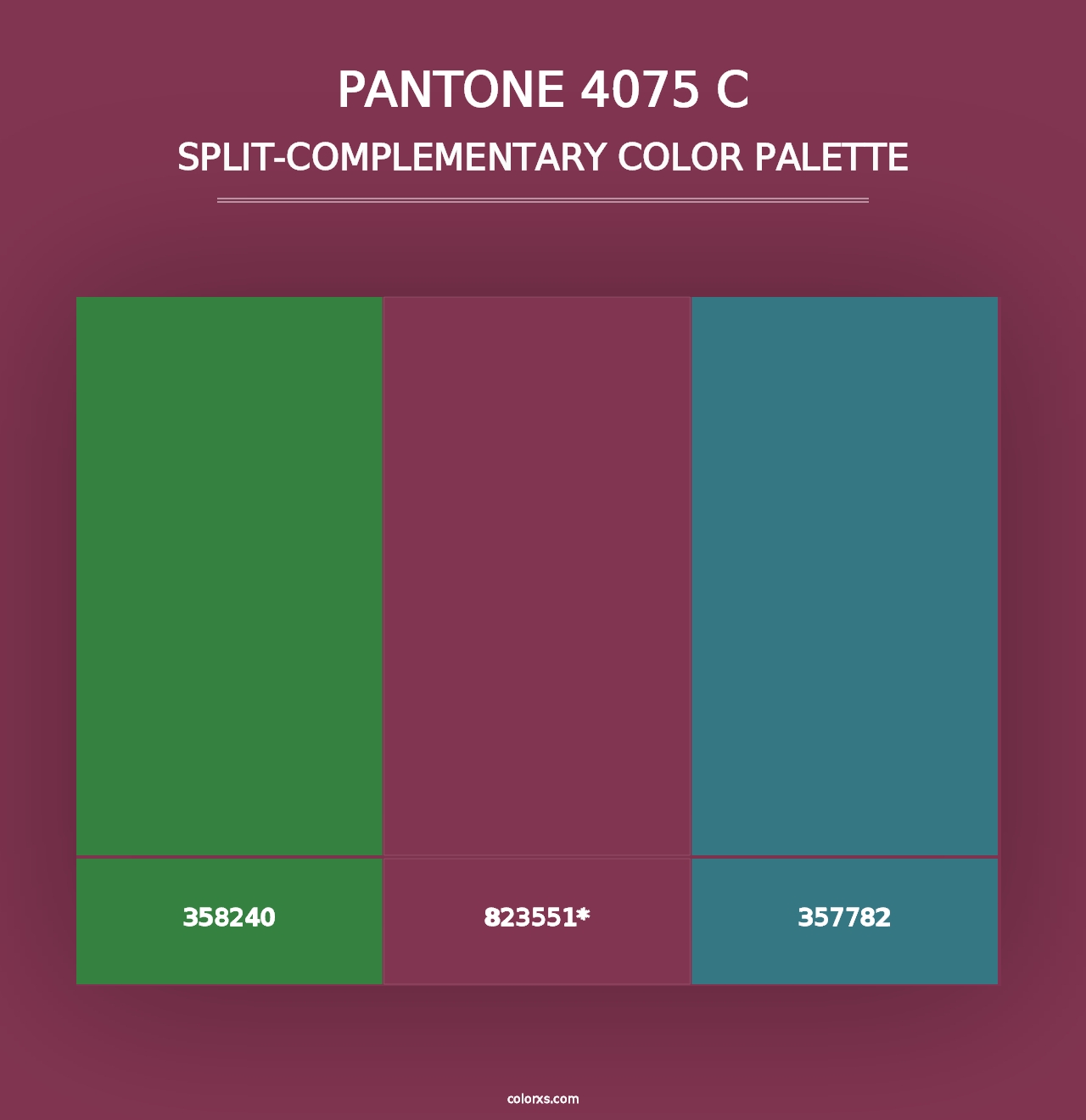 PANTONE 4075 C - Split-Complementary Color Palette