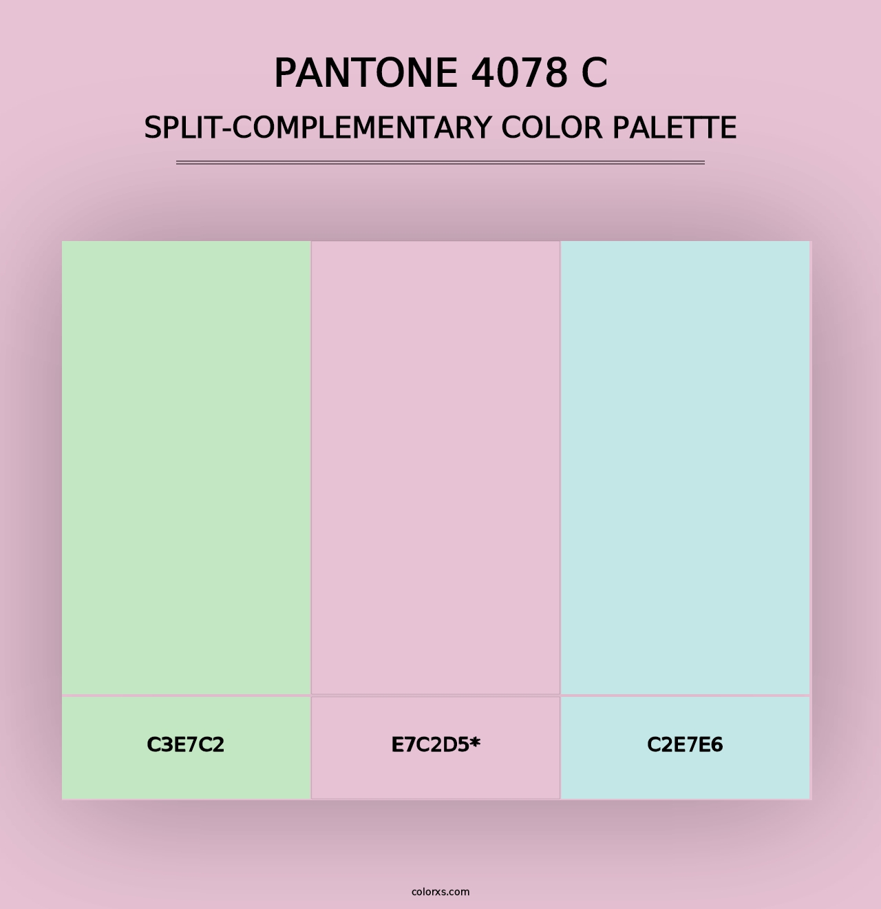 PANTONE 4078 C - Split-Complementary Color Palette