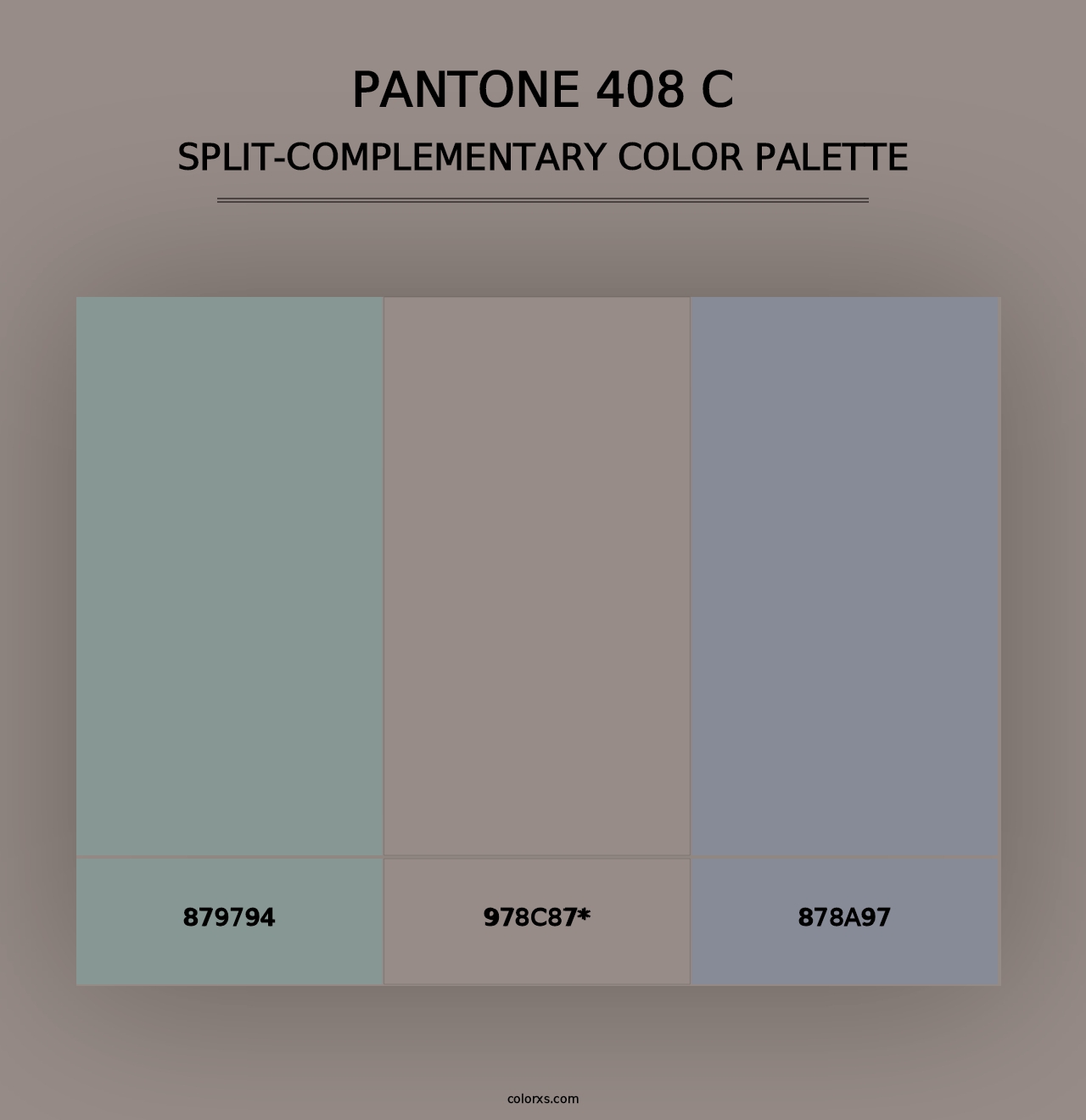 PANTONE 408 C - Split-Complementary Color Palette